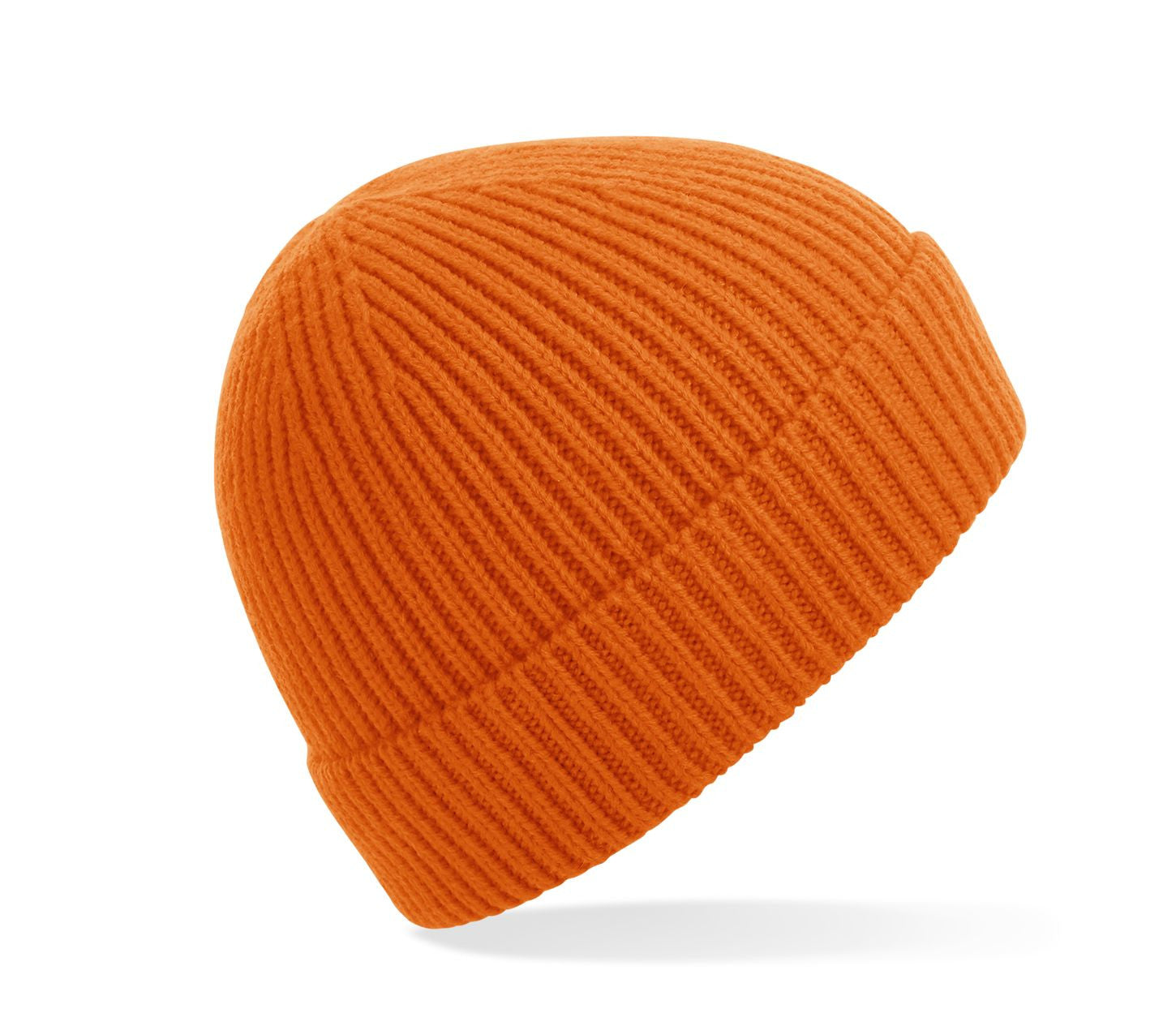 Bonnet en Maille Côtelée - Orange