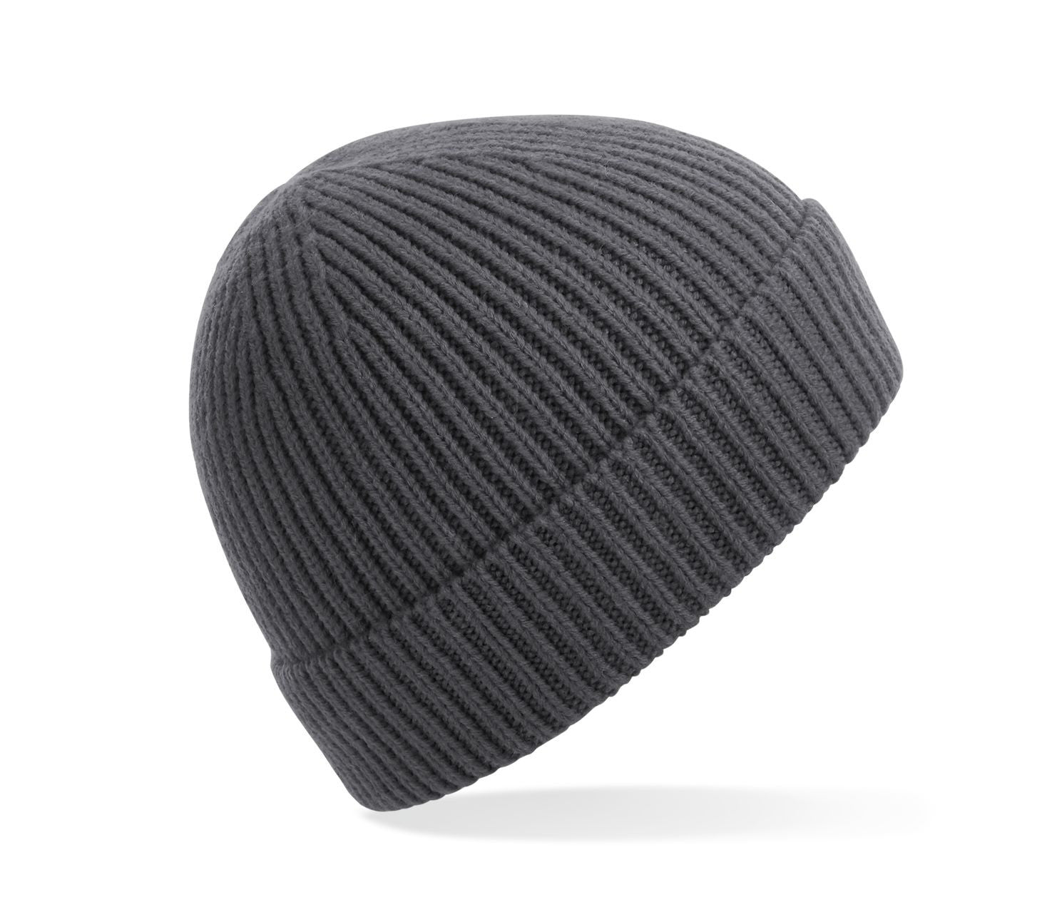 Bonnet en Maille Côtelée - Graphite Grey
