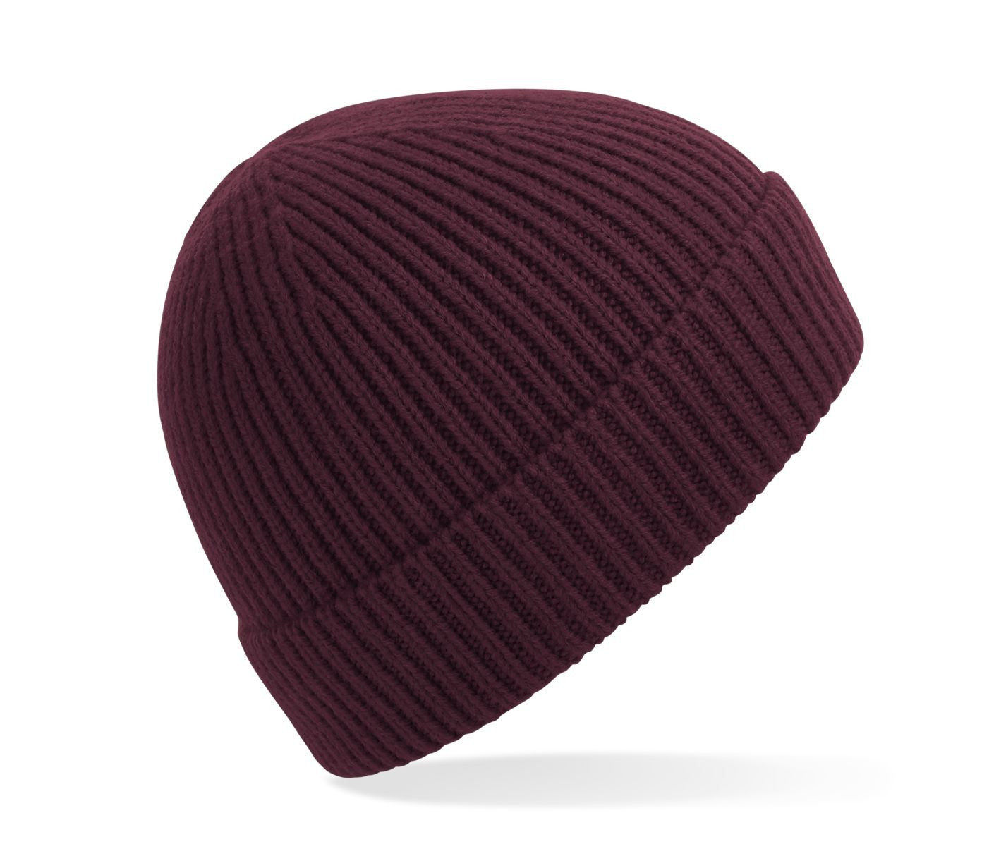 Bonnet en Maille Côtelée - Burgundy