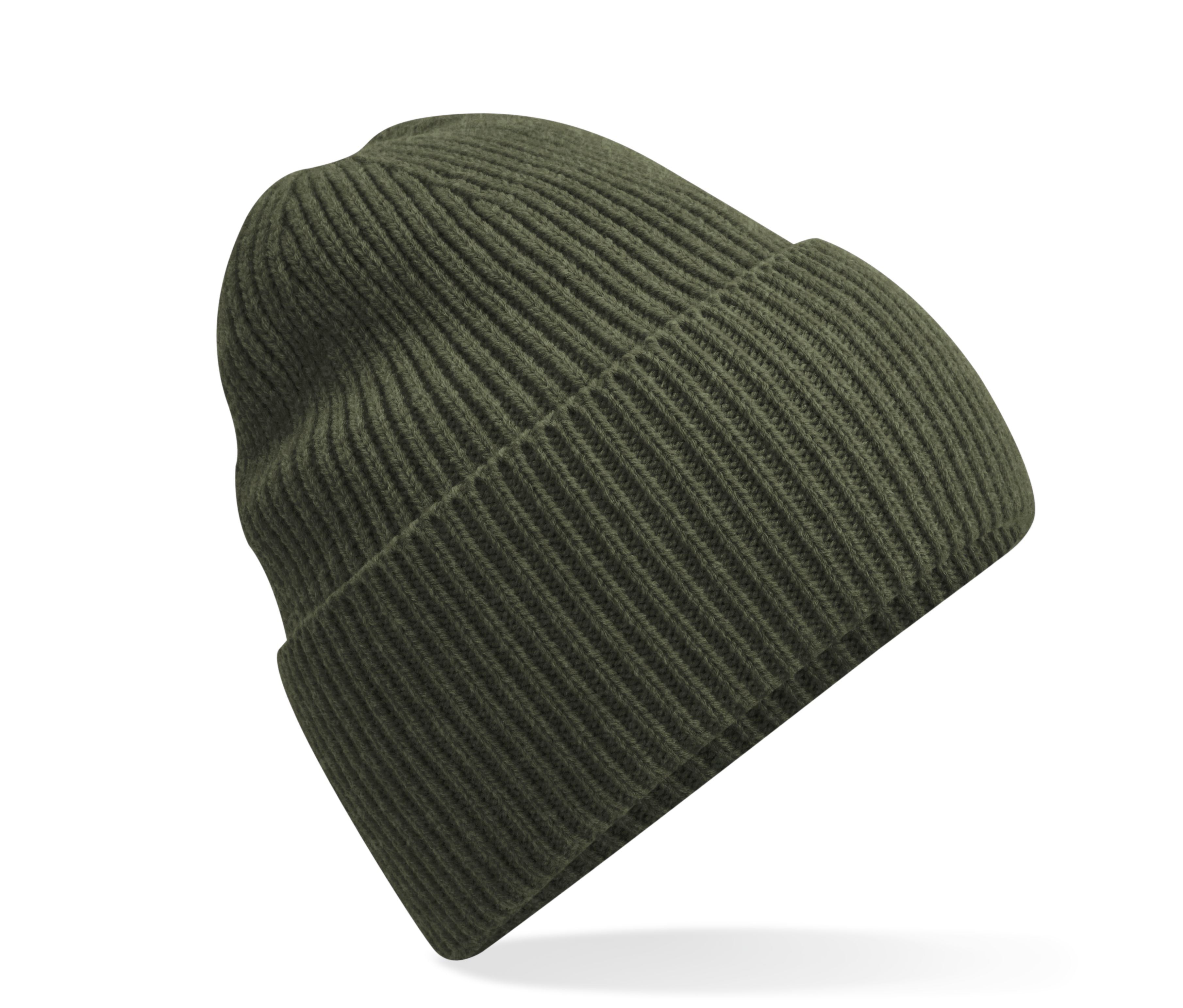 Bonnet Avec Revers Extra Large - Olive Green