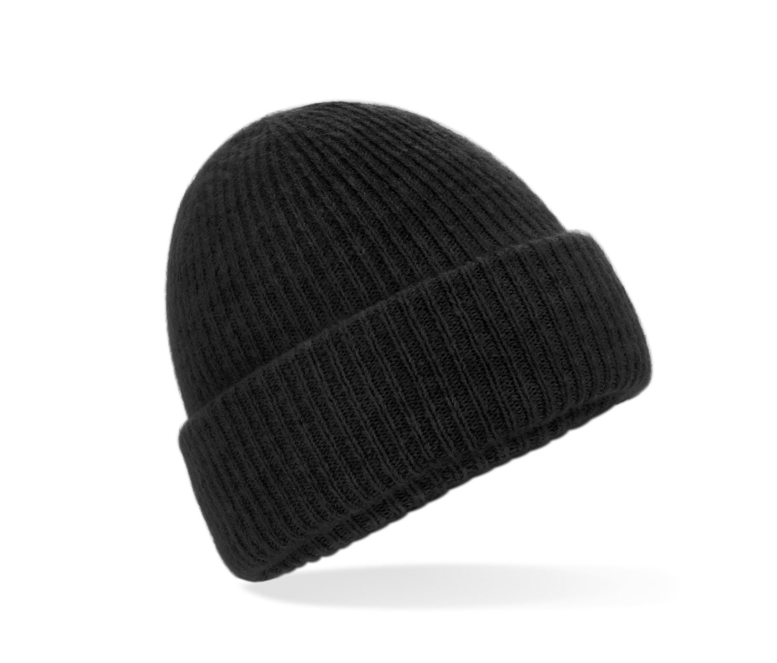 Bonnet en Maille Côtelée - Black Marl
