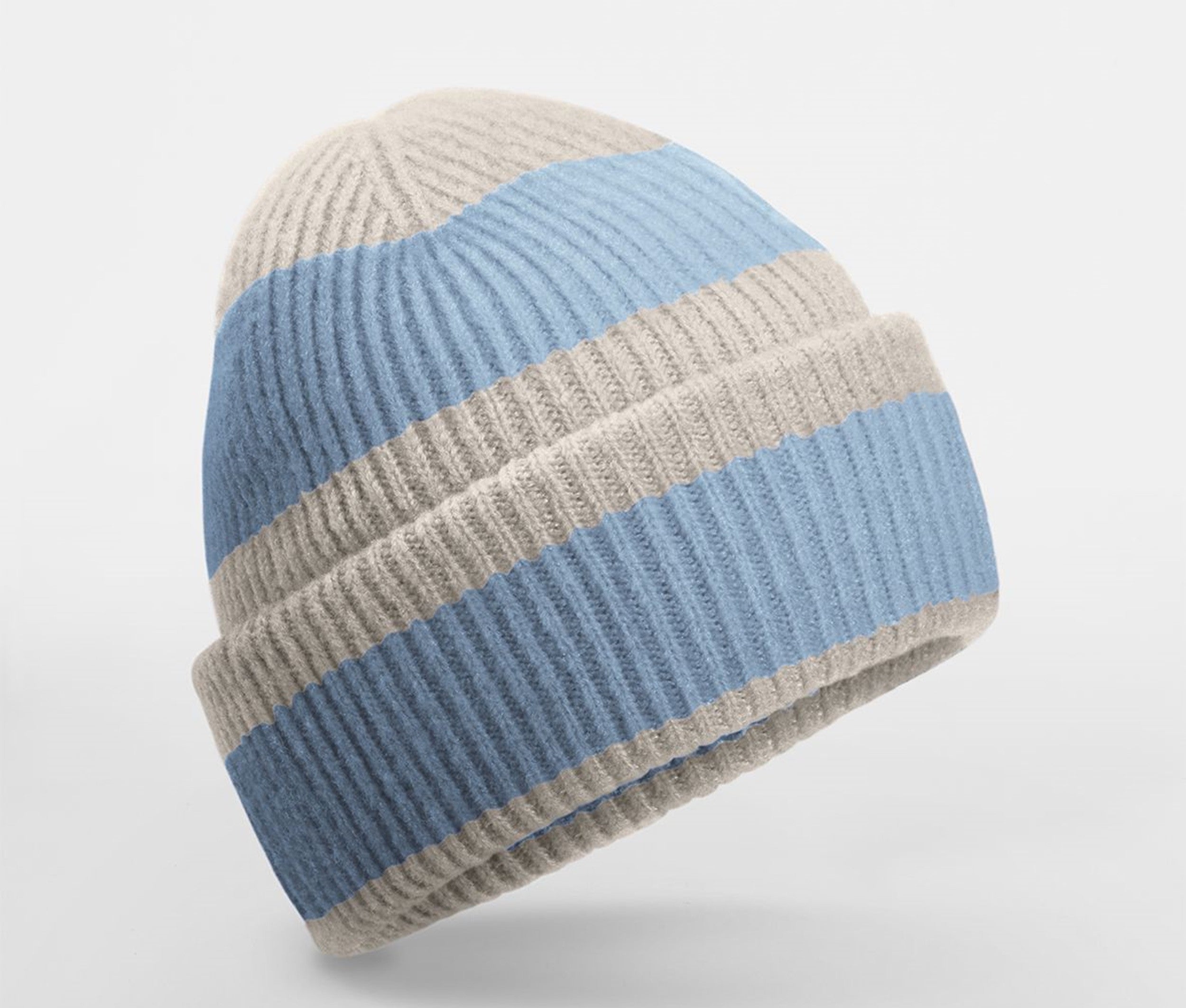 Bonnet Rayé - Natural Stone/dusty Blue