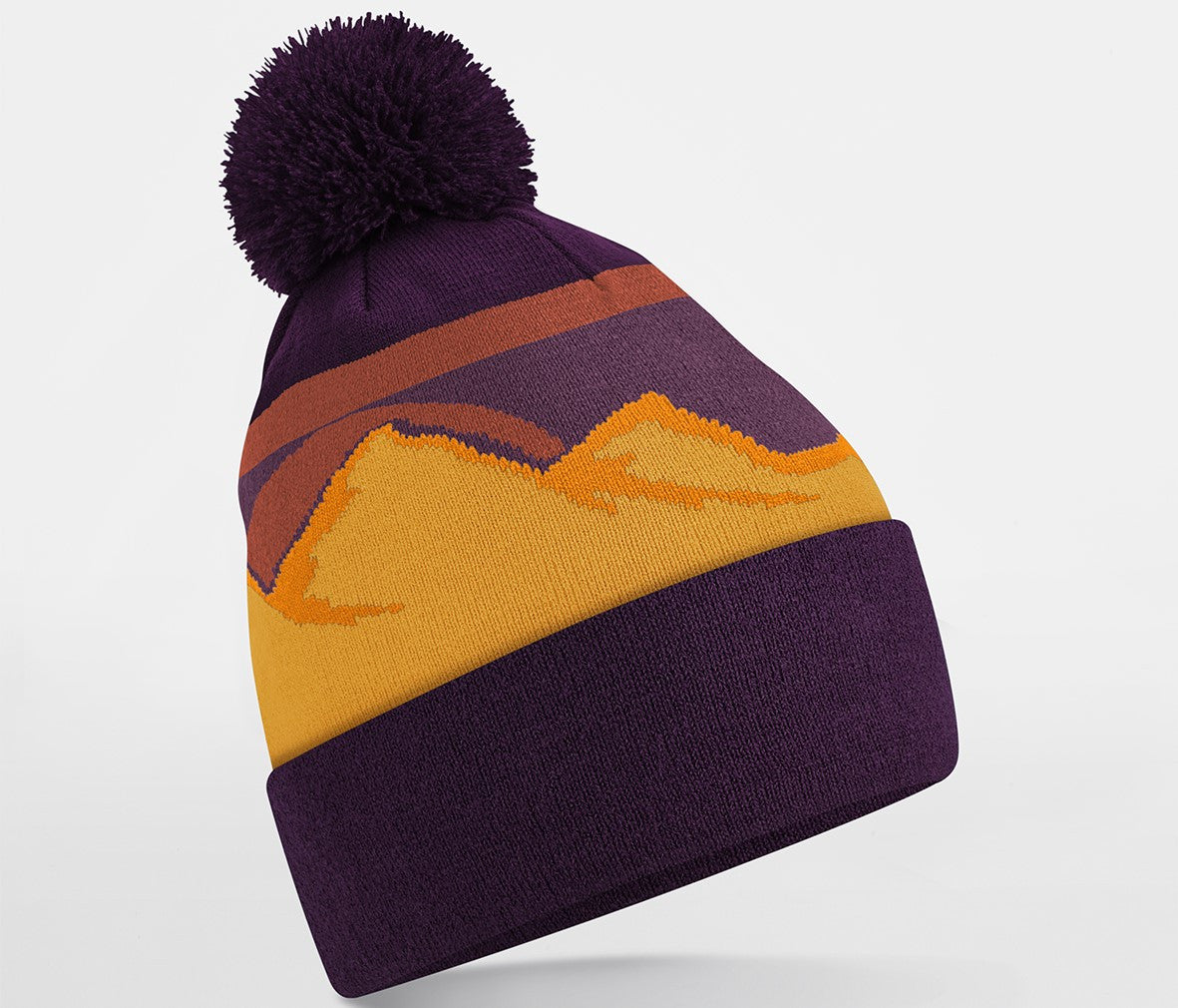 Bonnet Avec Pompon Mountain Peaks - Desert Peaks