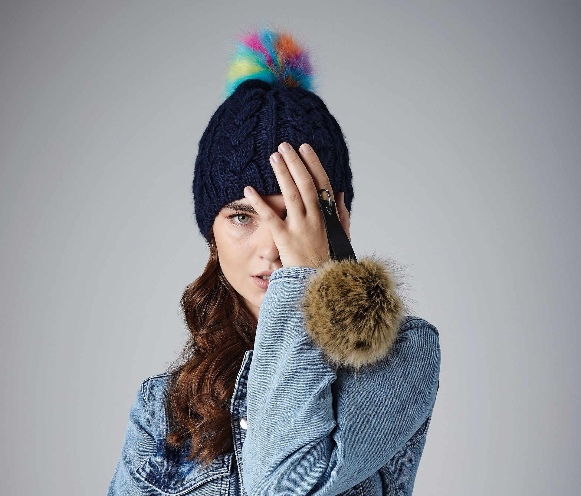 Porte-clés Pop Pom en fourrure
