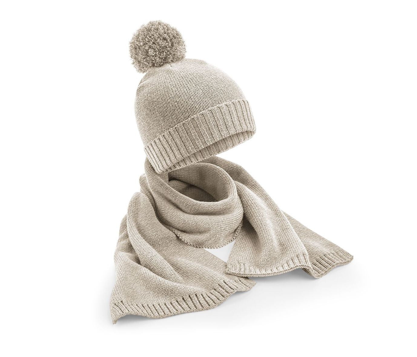 Kit Bonnet et Écharpe - Oatmeal Fleck