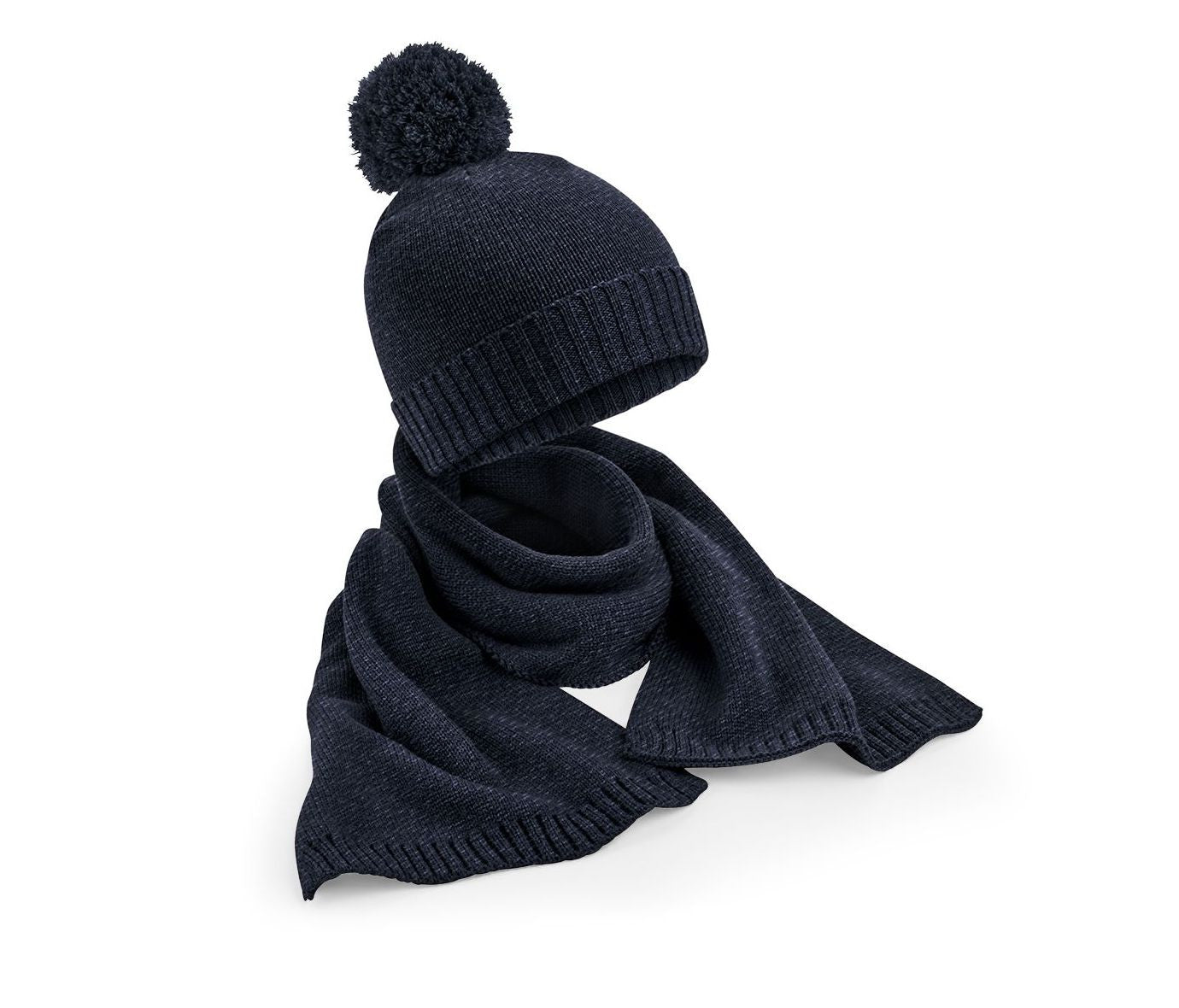 Kit Bonnet et Écharpe - Navy Fleck