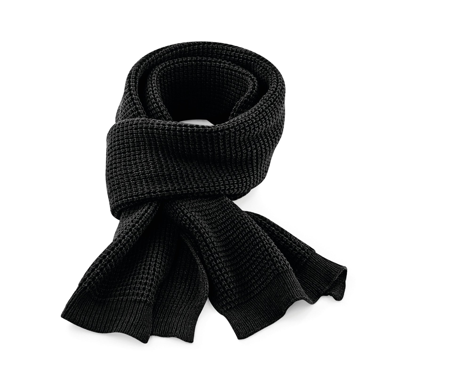 Écharpe Maille Gaufrée - Black