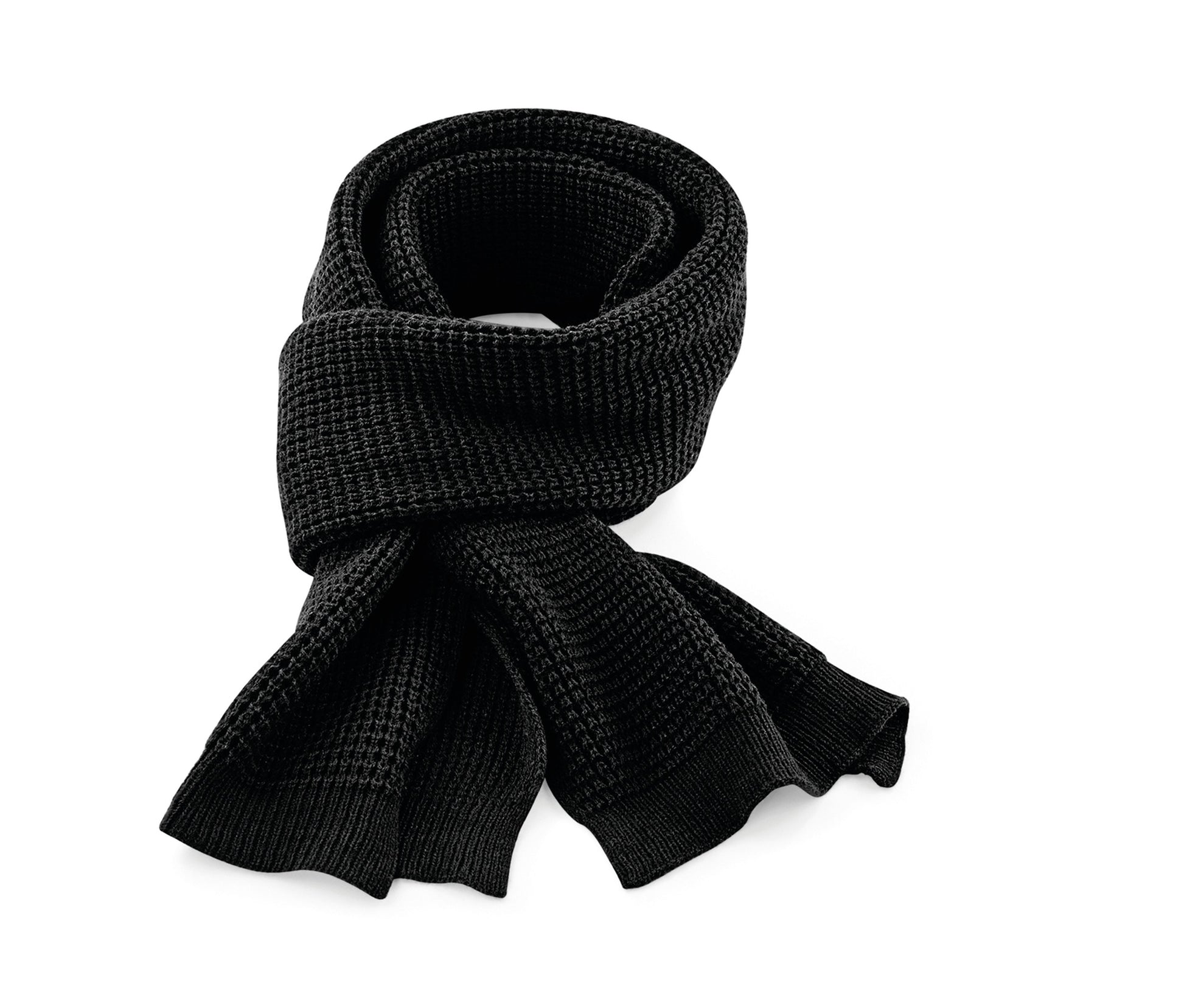 Écharpe Maille Gaufrée - Black