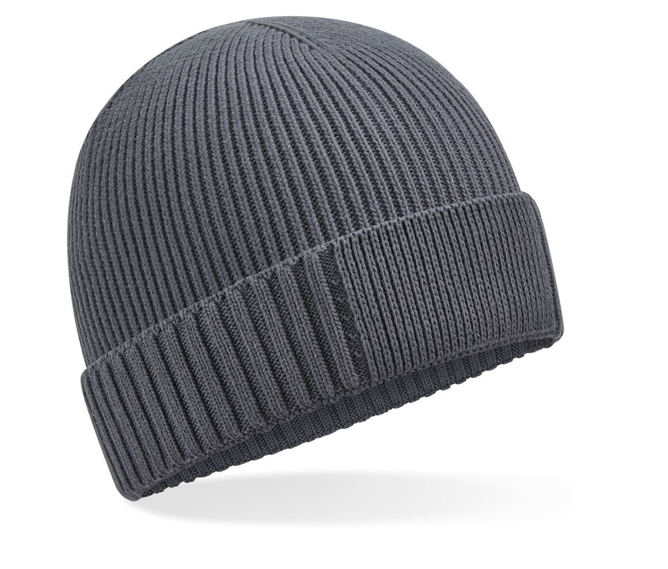 Bonnet Avec Rabat en Coton Organique - Graphite Grey