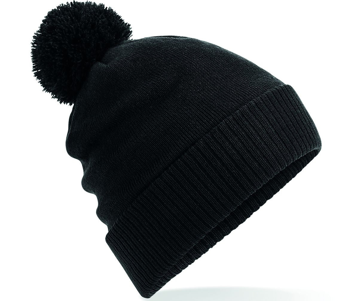 Bonnet Avec Pompon et Intérieur Polaire - Black