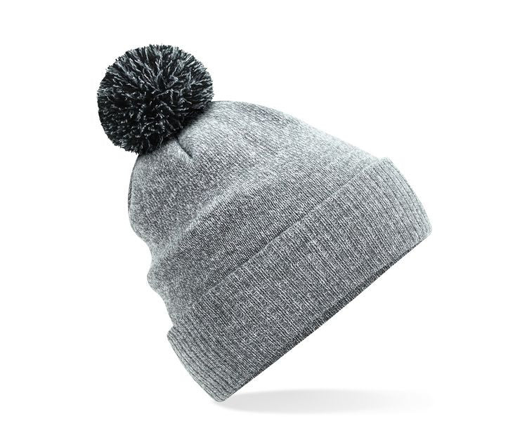Bonnet Avec Pompon - Heather Grey/black