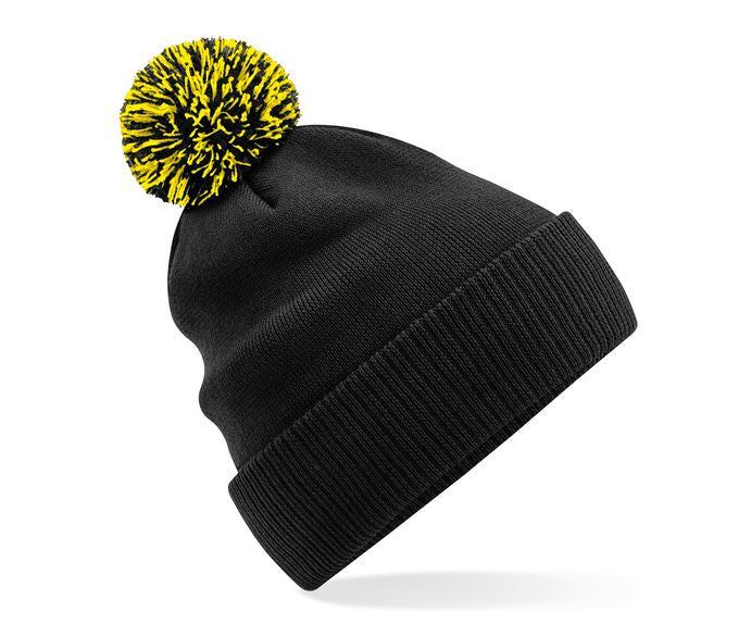 Bonnet Avec Pompon - Black/yellow