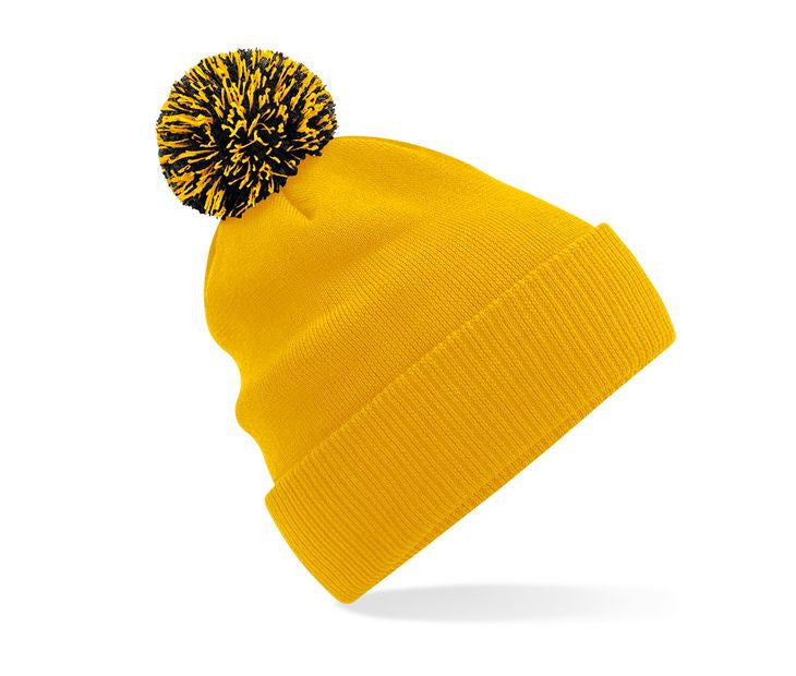 Bonnet Avec Pompon - Gold/black