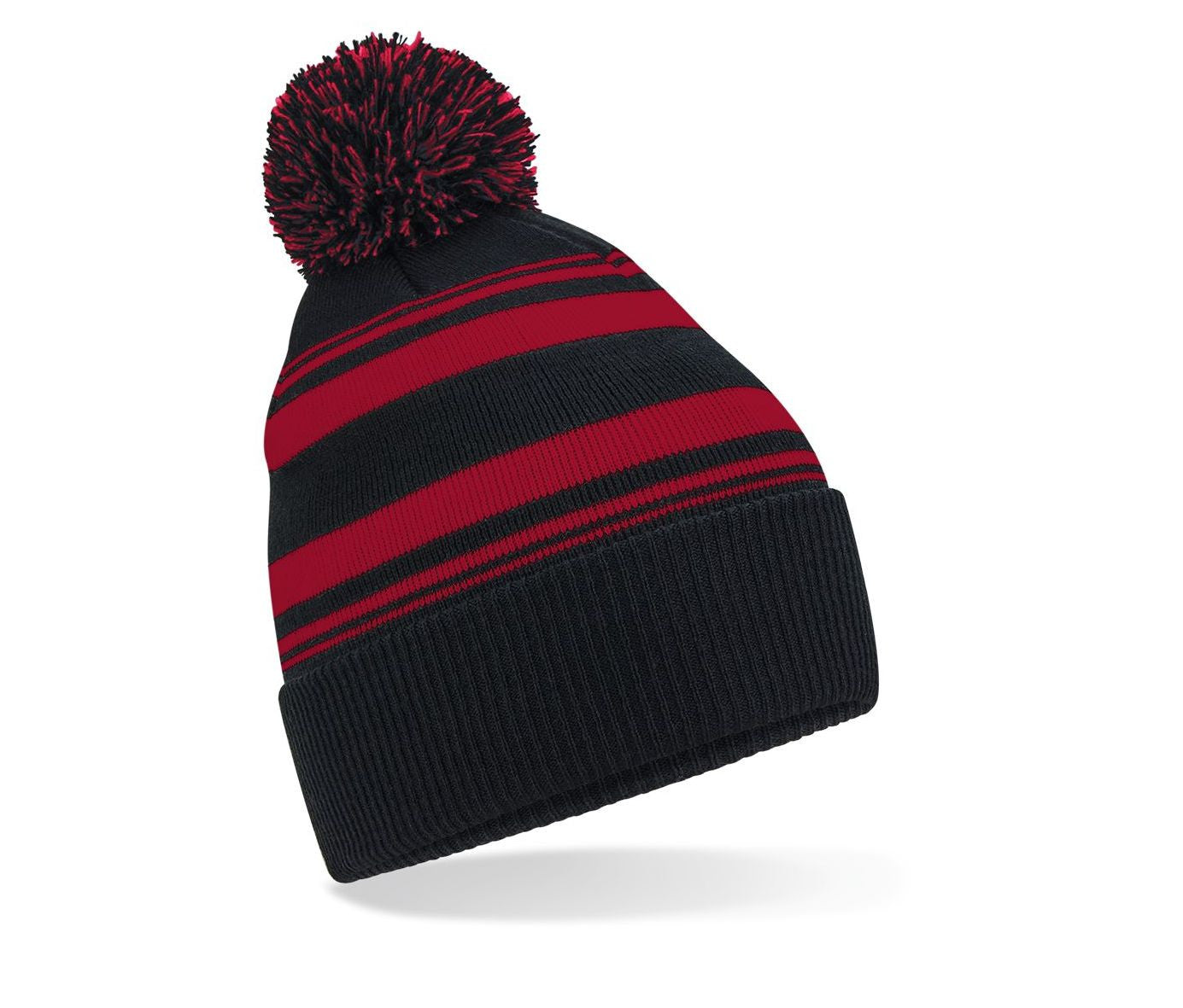 Bonnet de Supporter Rayé - Black / Classic Red