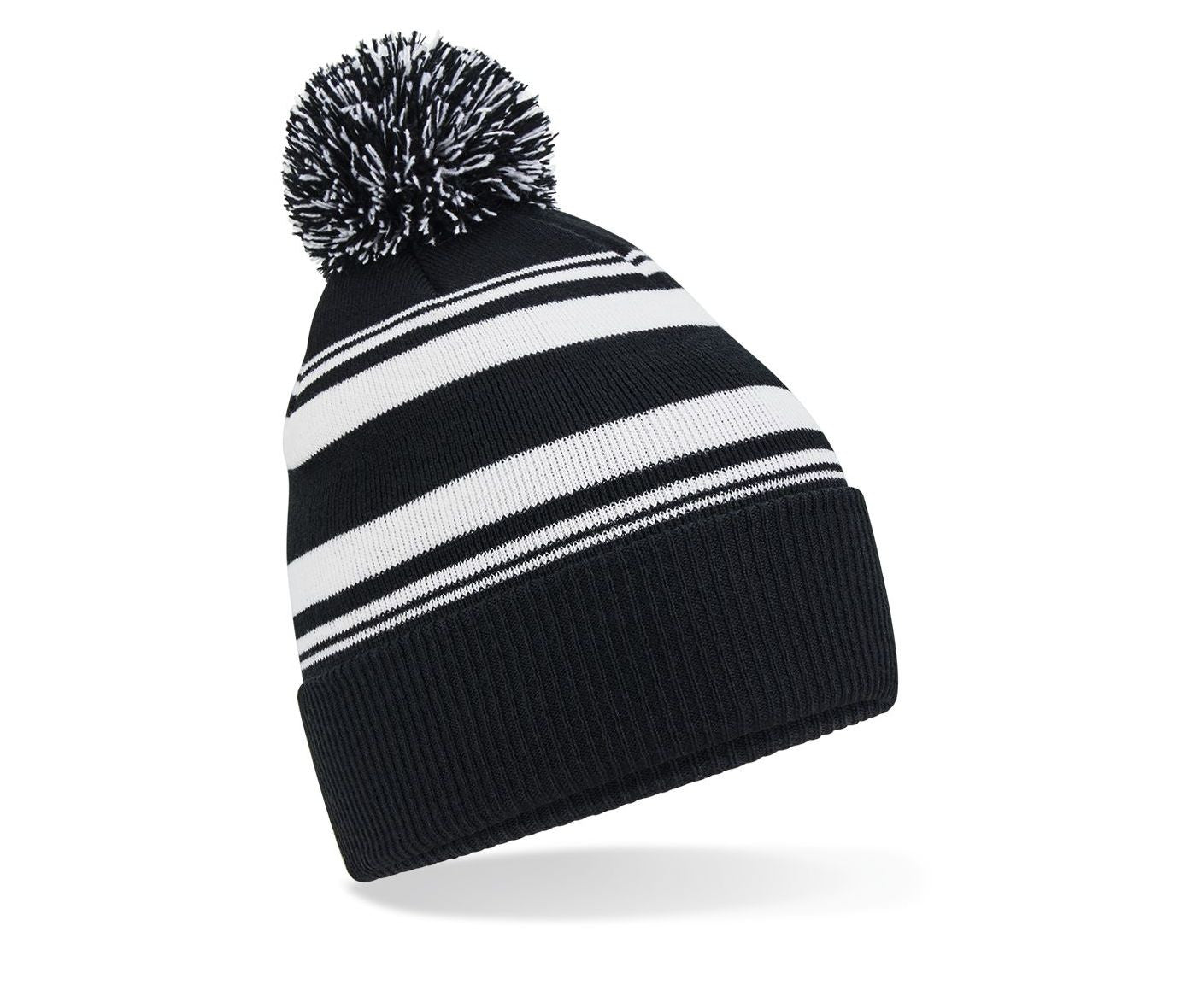 Bonnet de Supporter Rayé - Black / White