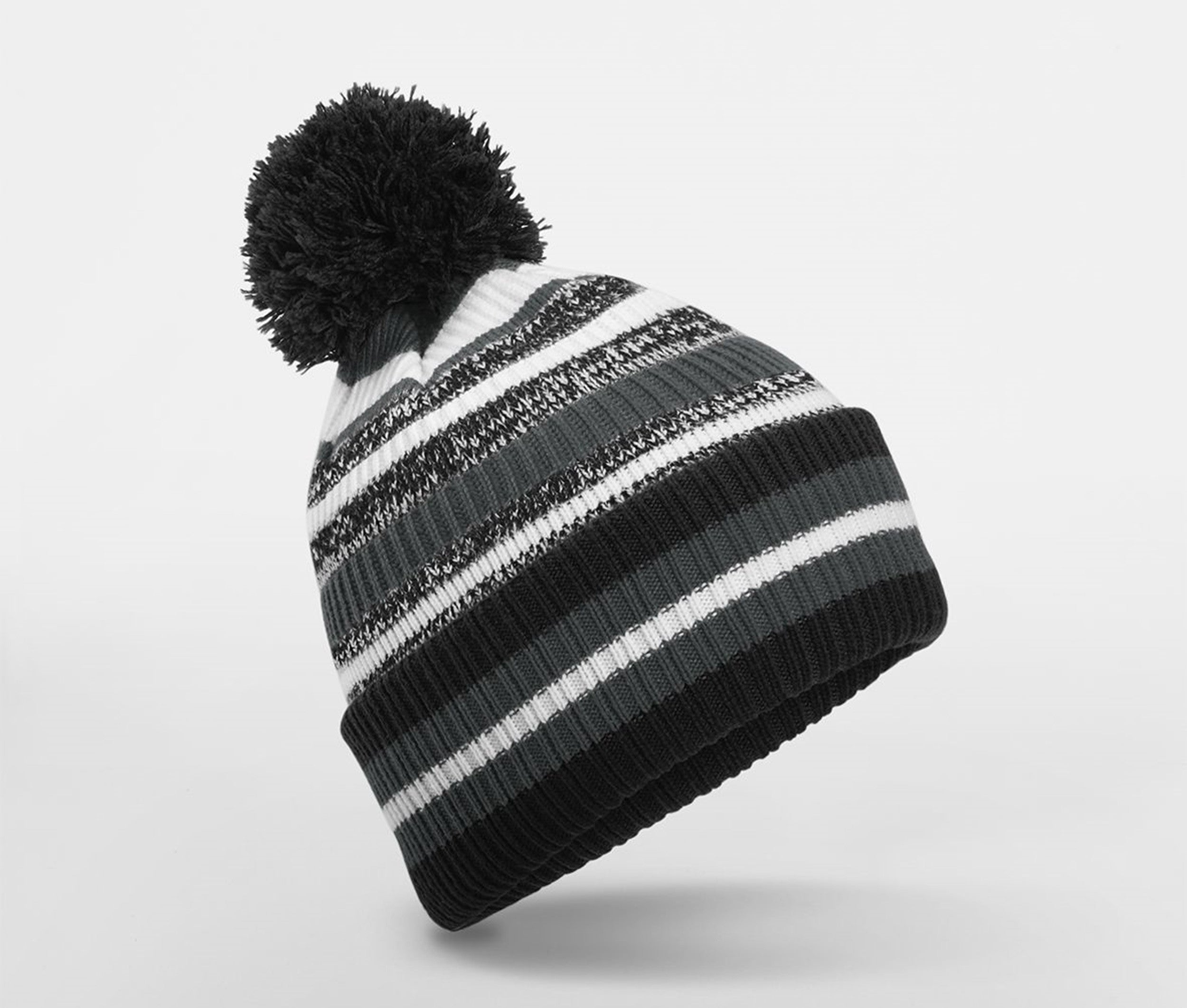 Bonnet Avec Pompon Pour Supporters - Black/graphite Grey/white