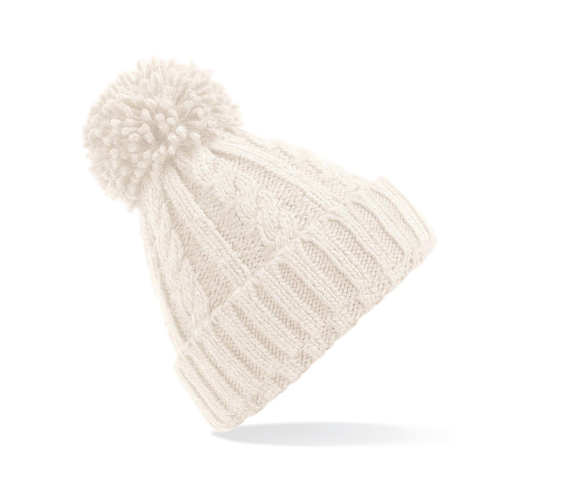 Bonnet en Maille Torsadée - Oatmeal
