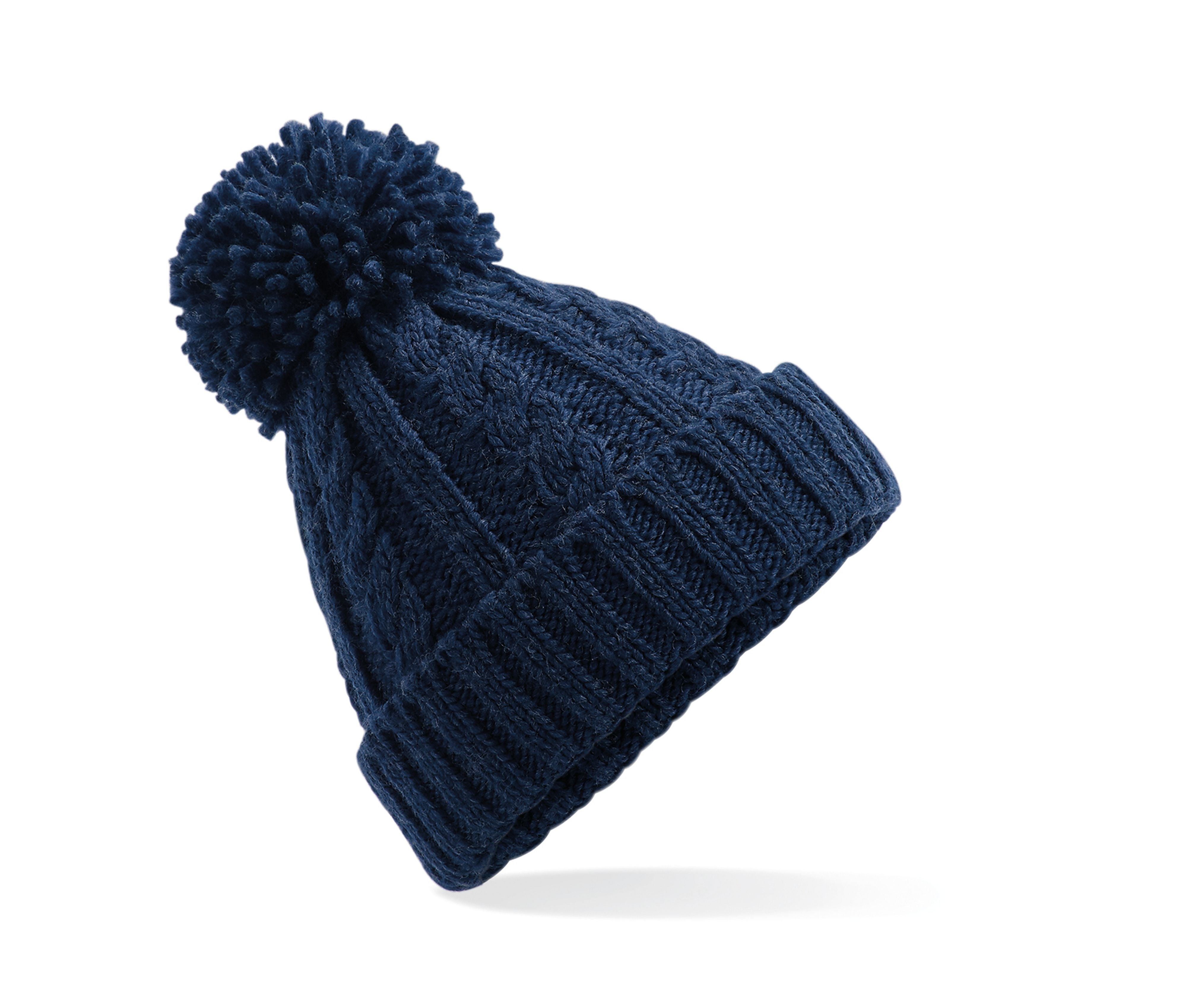 Bonnet en Maille Torsadée - Navy