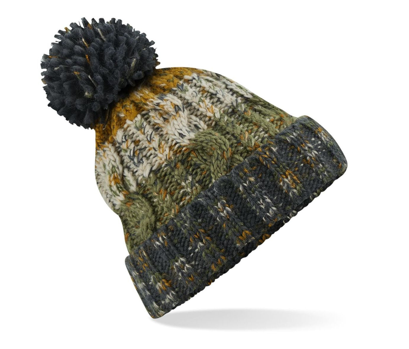 Bonnet Corkscrew Avec Pompon - Autumn Moss
