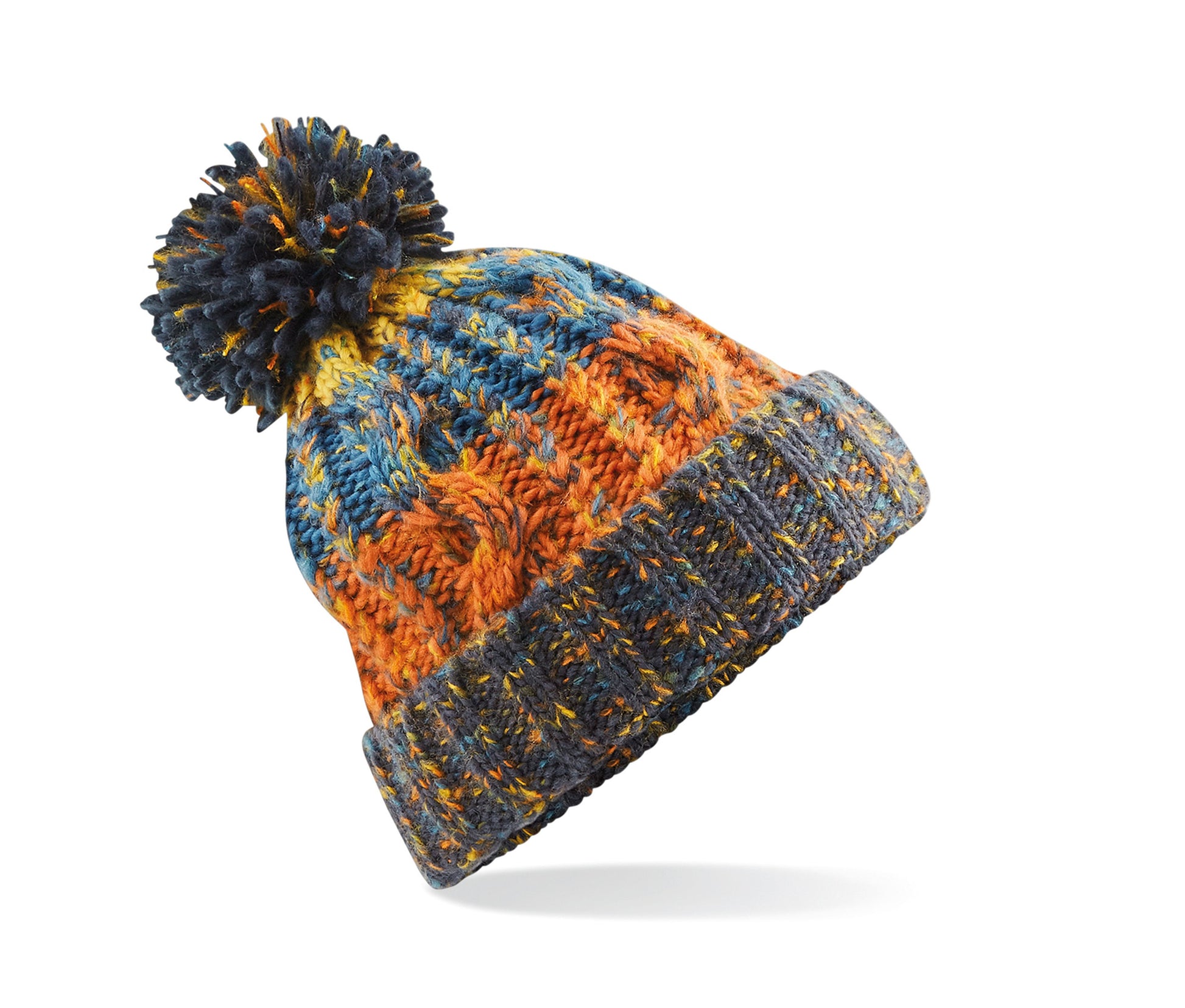 Bonnet Corkscrew Avec Pompon - Retro Blues