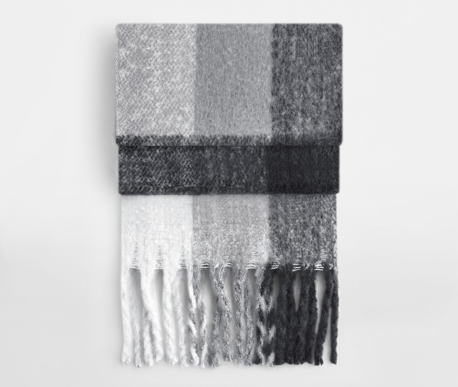 Écharpe Oversize à Carreaux - Grey Check