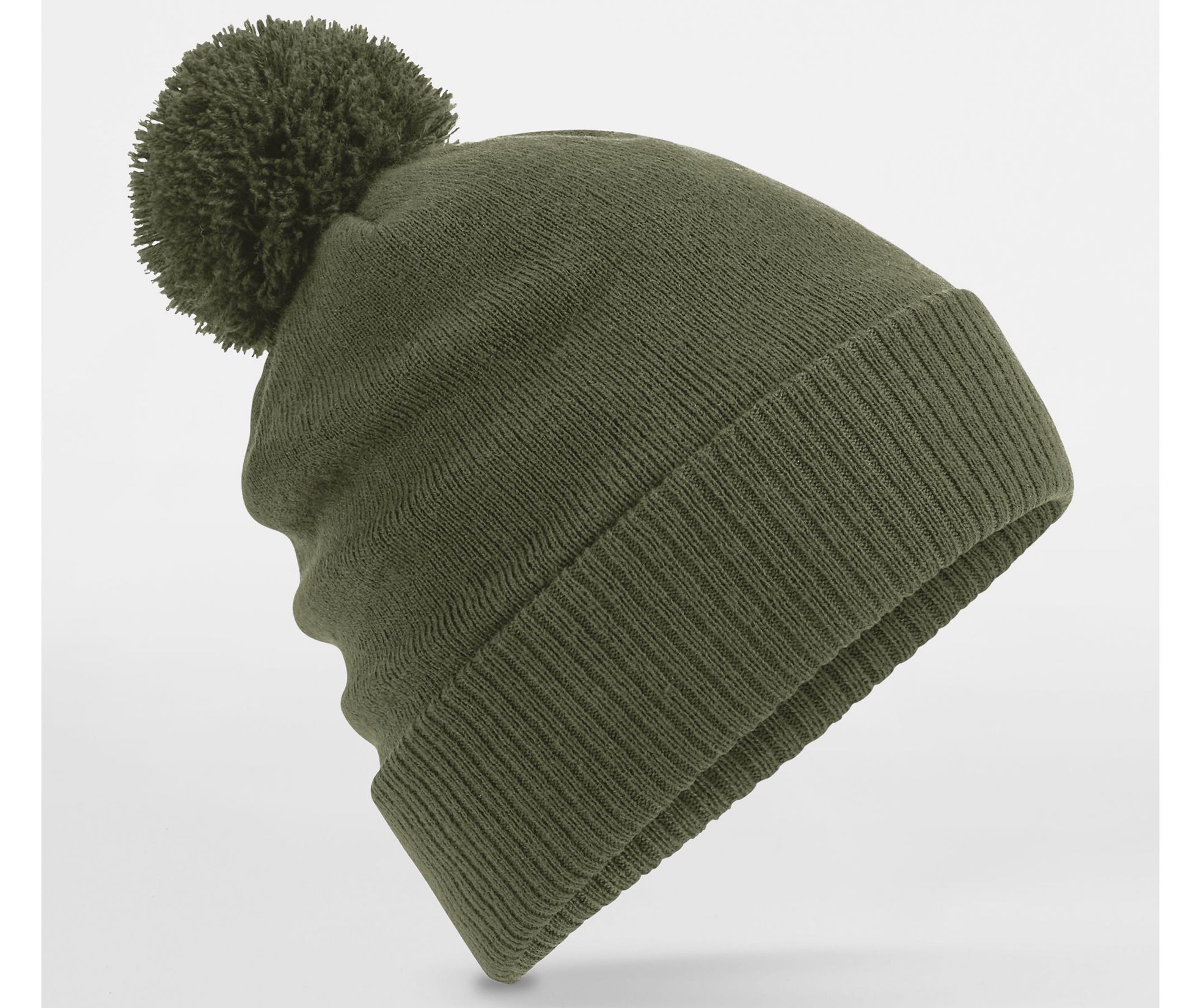 Bonnet à Pompon Déperlant - Olive Green