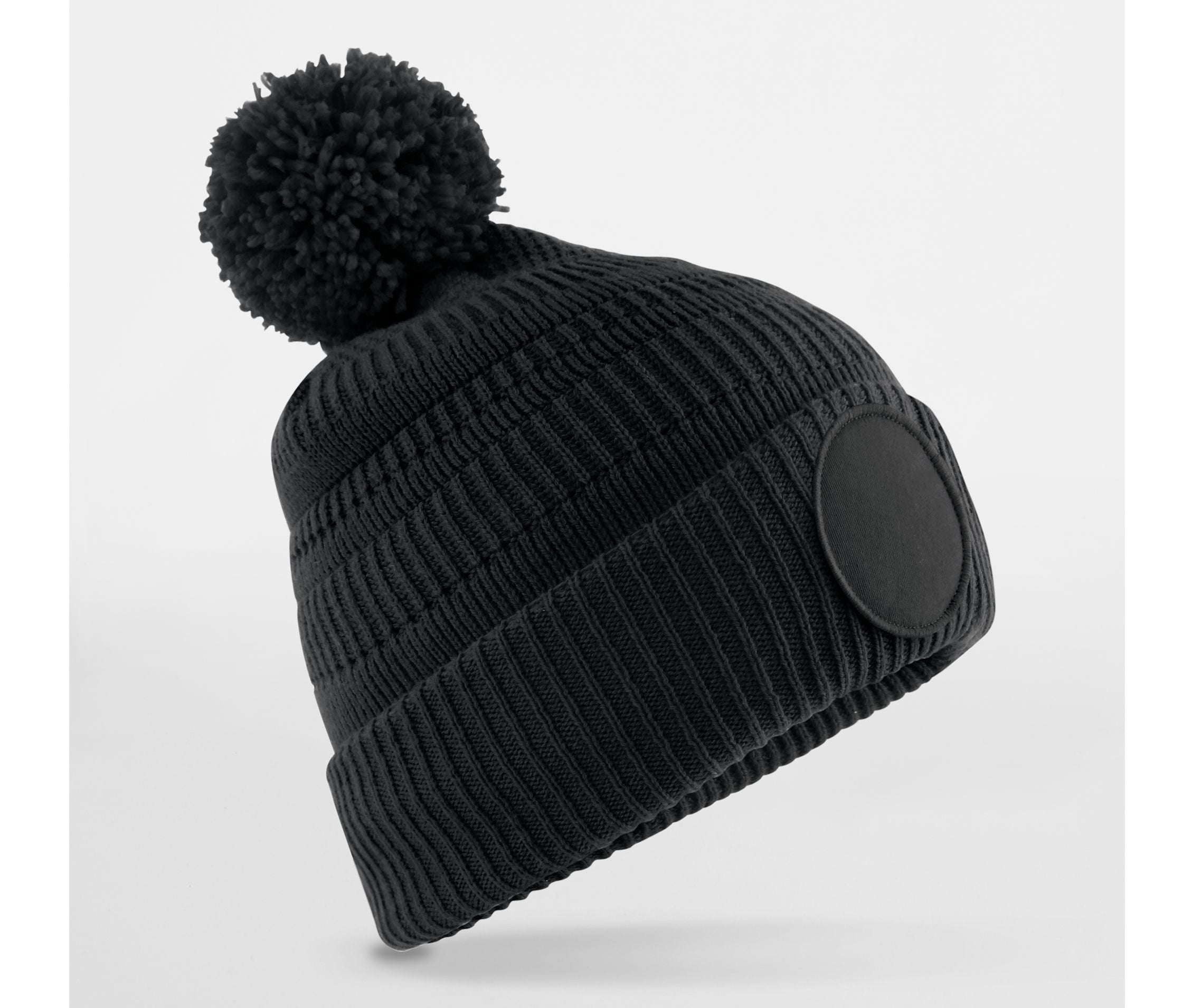 Bonnet Avec Empiècement Rond - Black