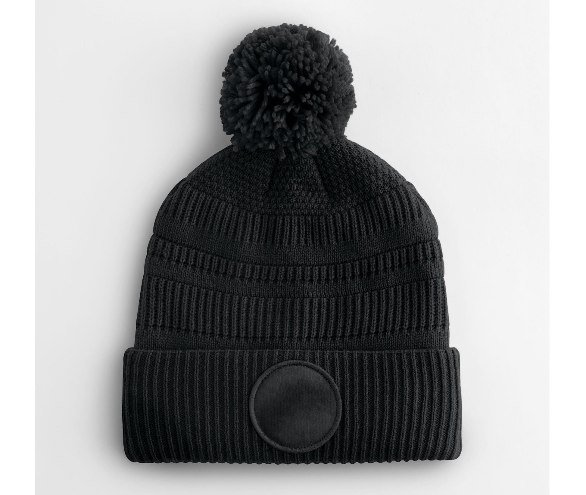Bonnet Avec Empiècement Rond - Black