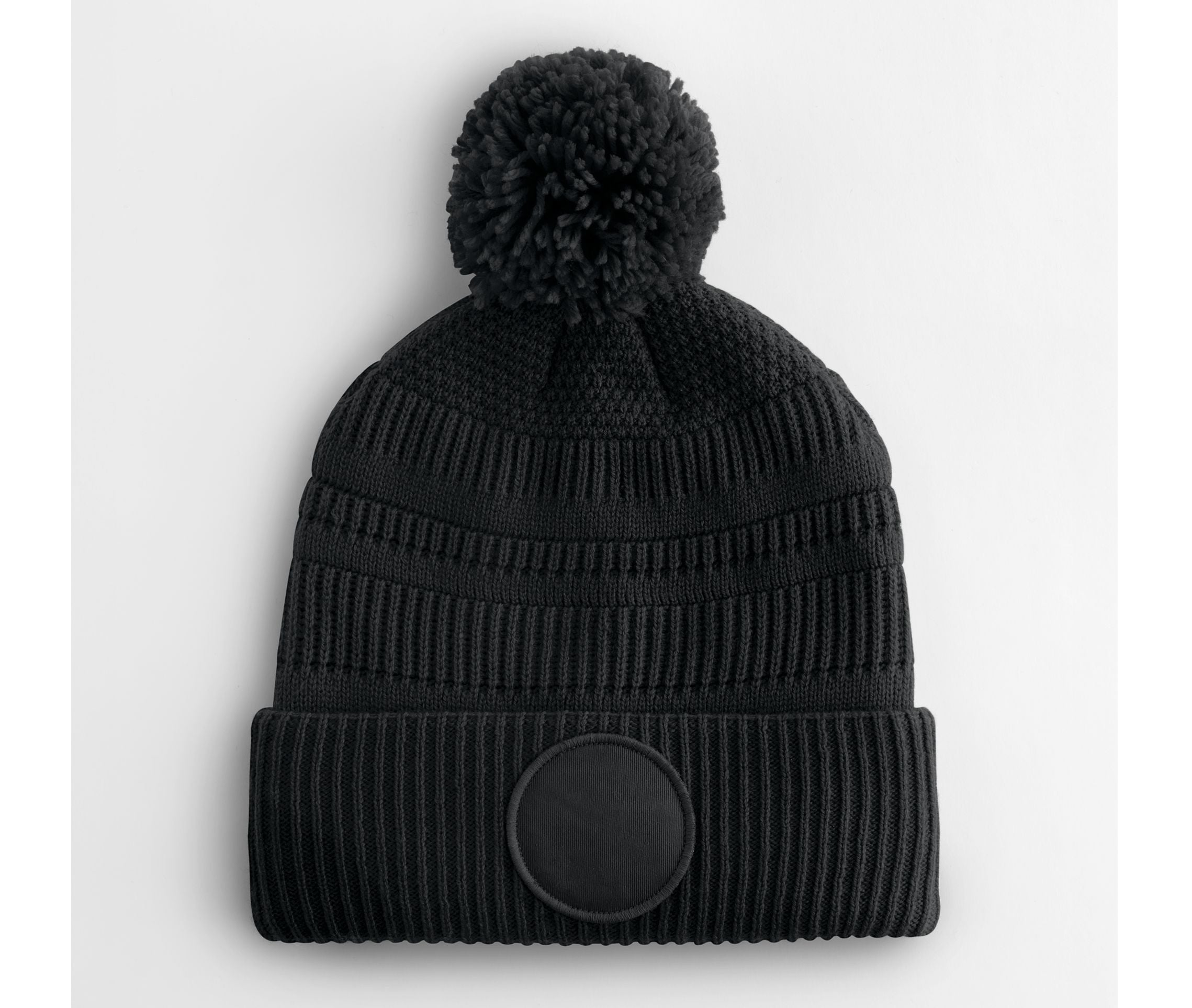 Bonnet Avec Empiècement Rond - Black