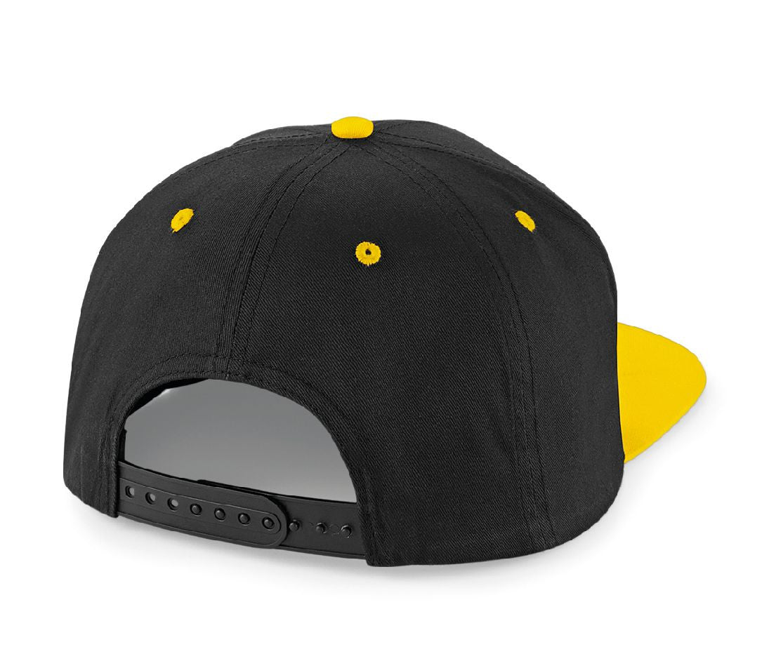 Casquette 5 Pans Avec Visière Contrastée - Black/yellow