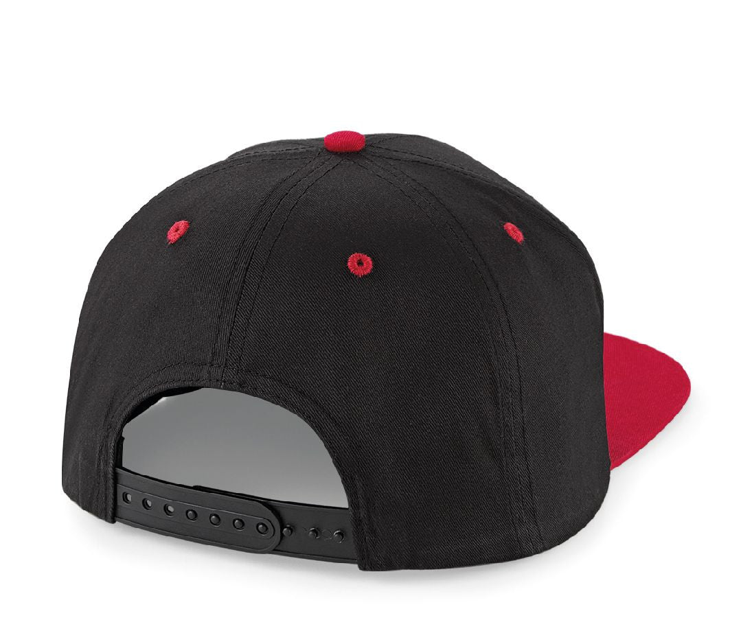 Casquette 5 Pans Avec Visière Contrastée - Black/classic Red