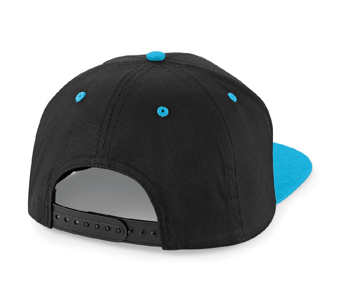 Casquette 5 Pans Avec Visière Contrastée - Black/surf Blue