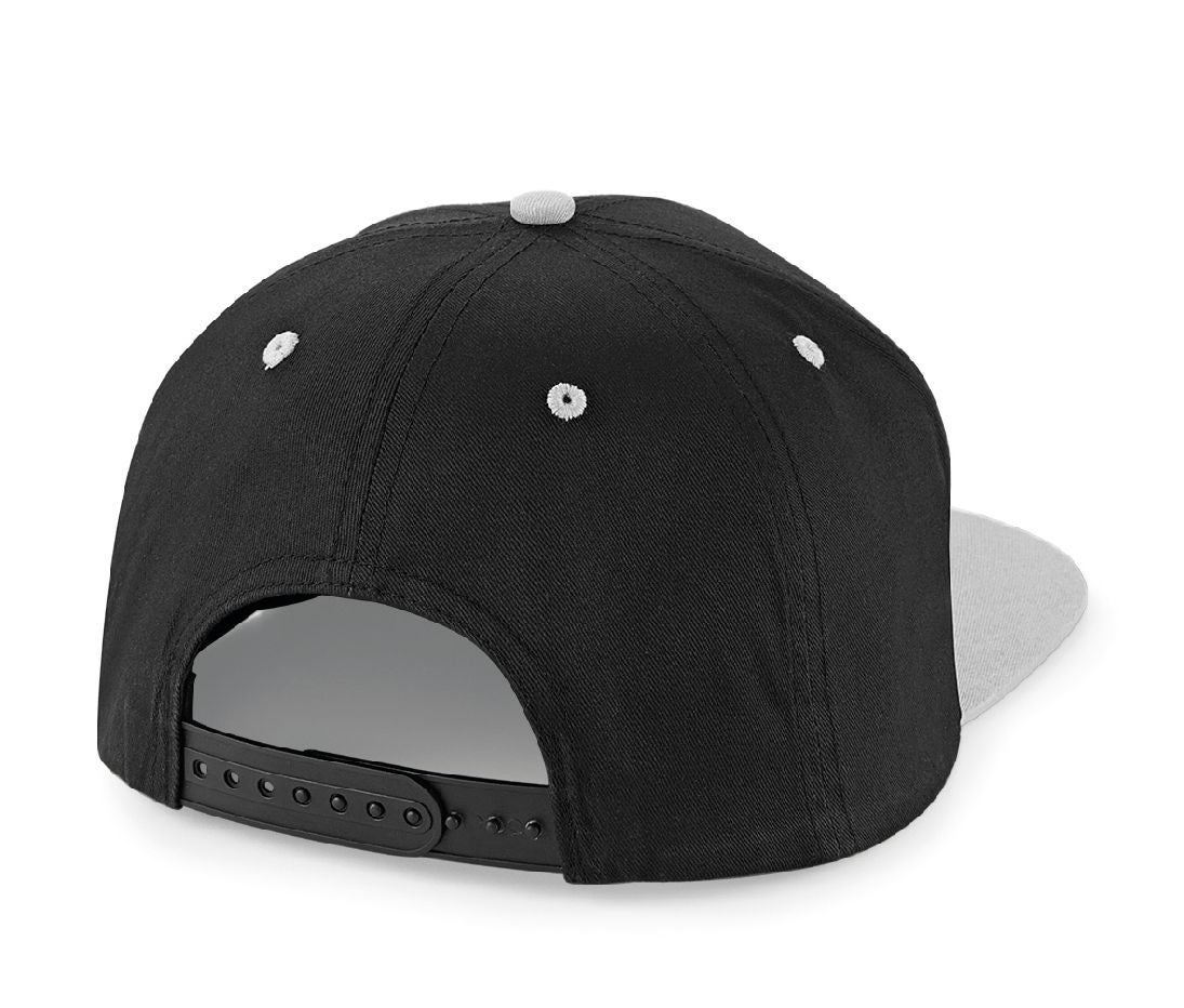 Casquette 5 Pans Avec Visière Contrastée - Black/grey