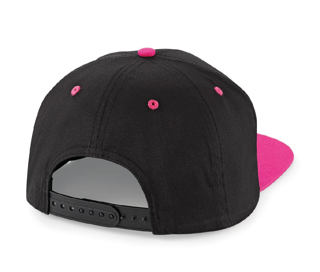 Casquette 5 Pans Avec Visière Contrastée - Black/fuchsia