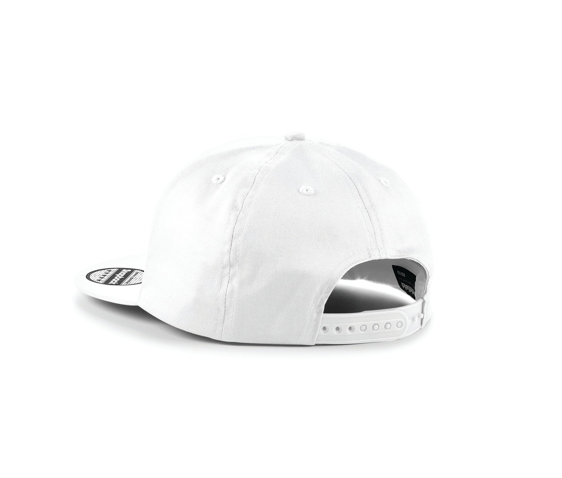 Casquette Style Rappeur 5 Pans - White