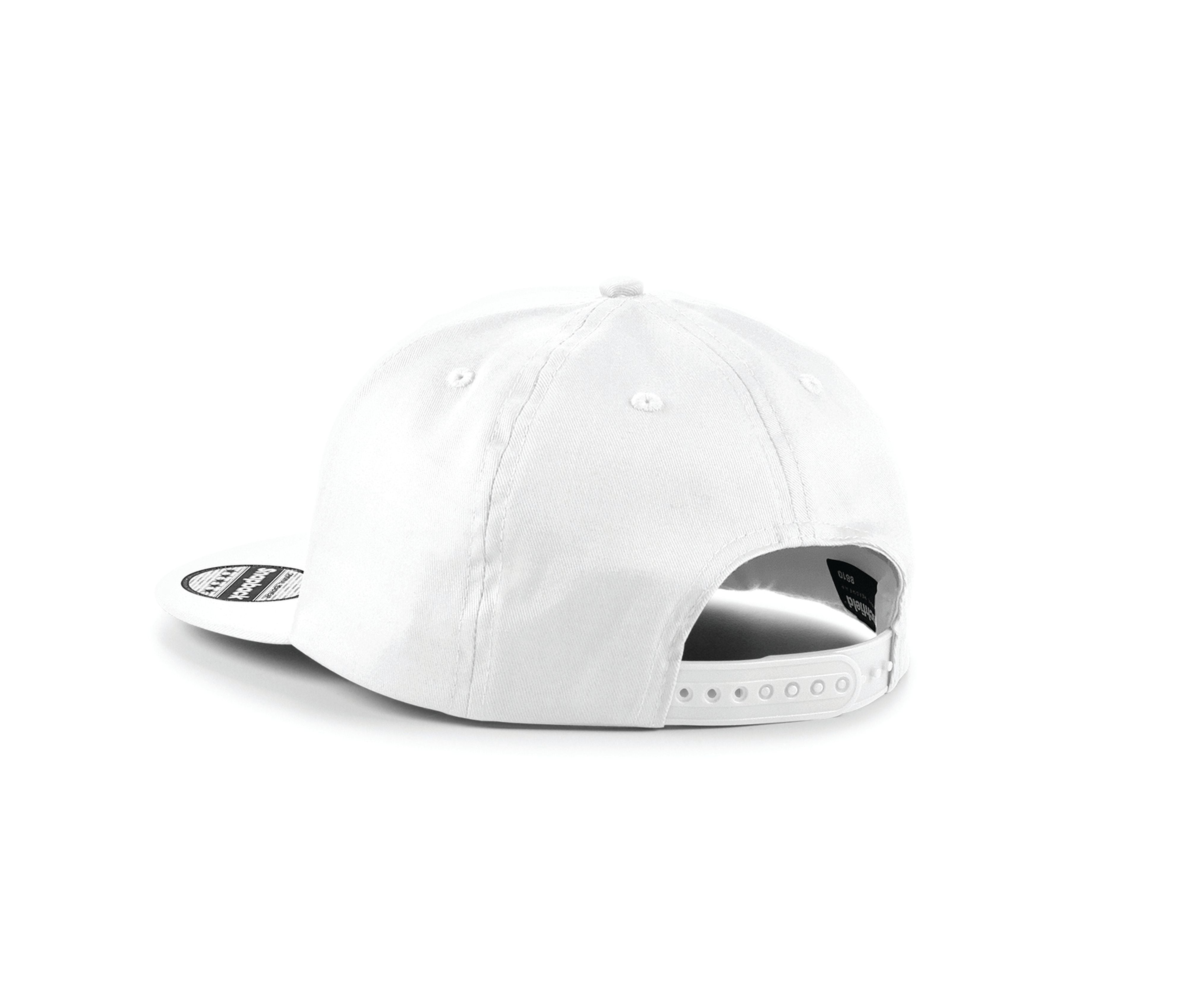 Casquette Style Rappeur 5 Pans - White