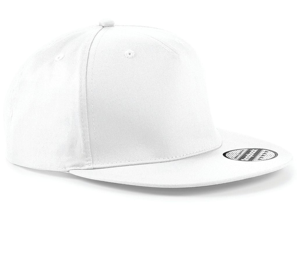 Casquette Style Rappeur 5 Pans - White