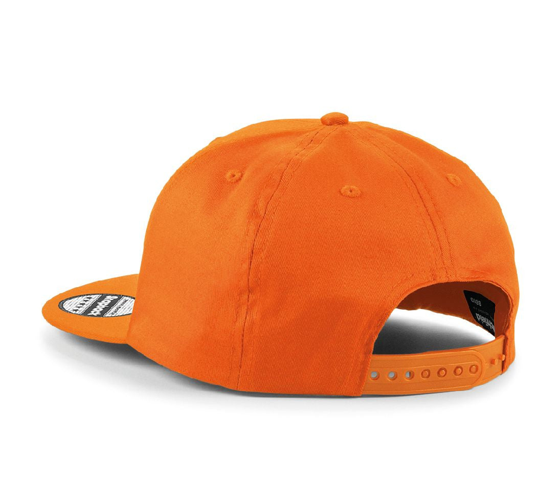 Casquette Style Rappeur 5 Pans - Orange
