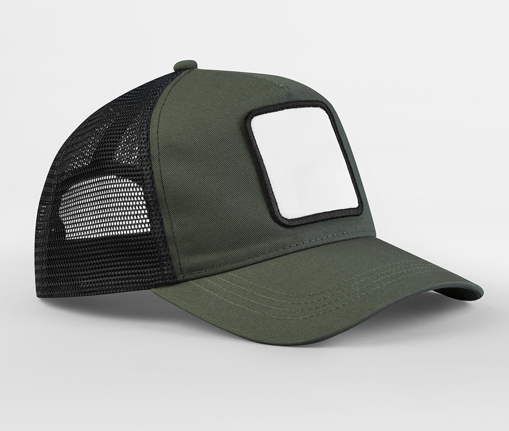 Casquette Trucker Avec Empiècement - Olive Green/black
