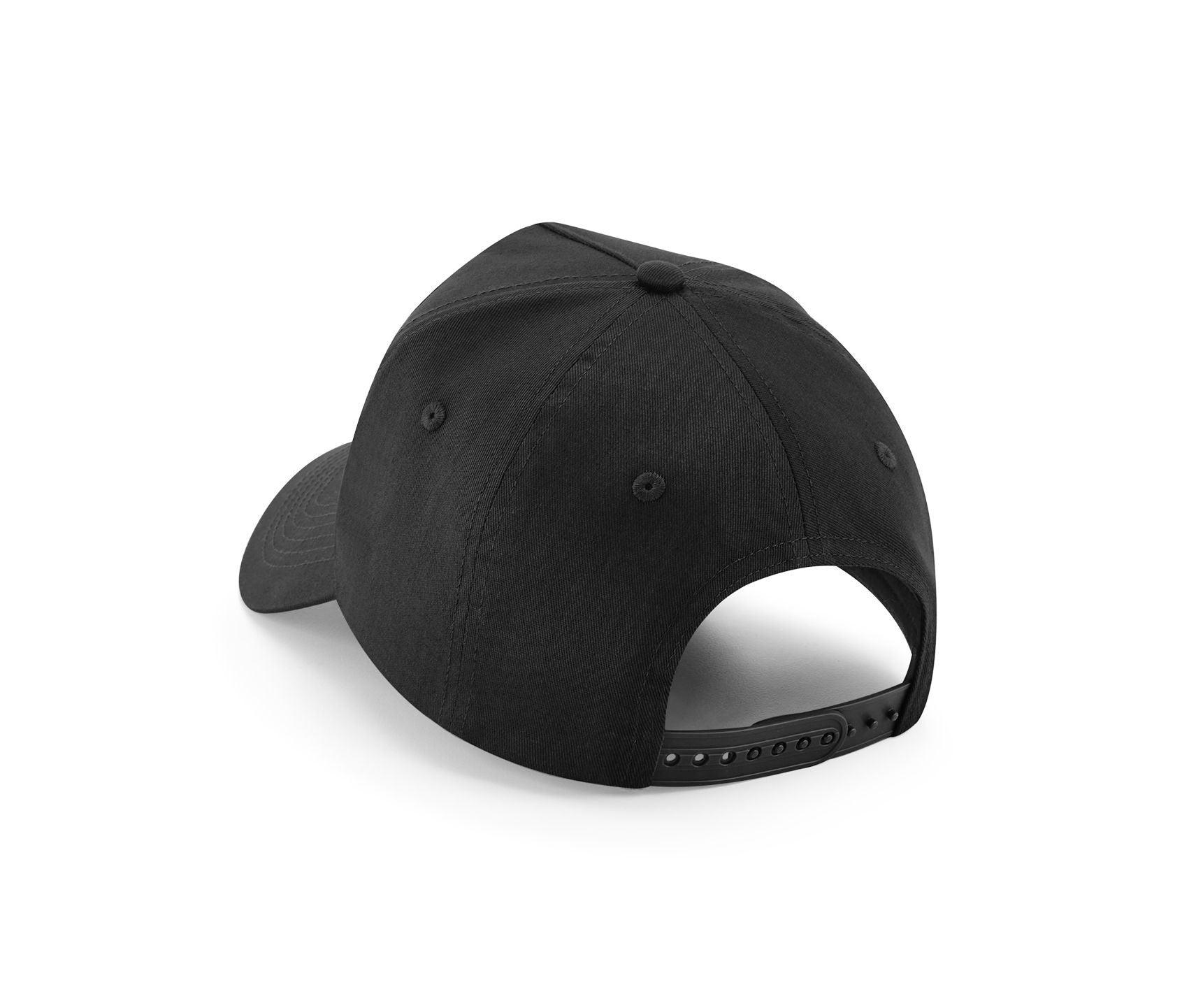 Casquette 5 Pans Avec Patch Amovible - Black