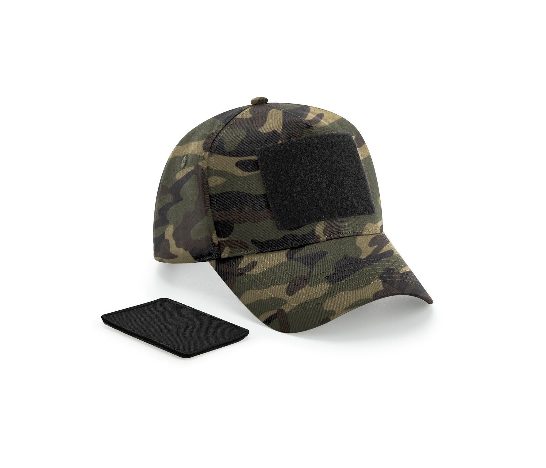 Casquette 5 Pans Avec Patch Amovible - Jungle Camo