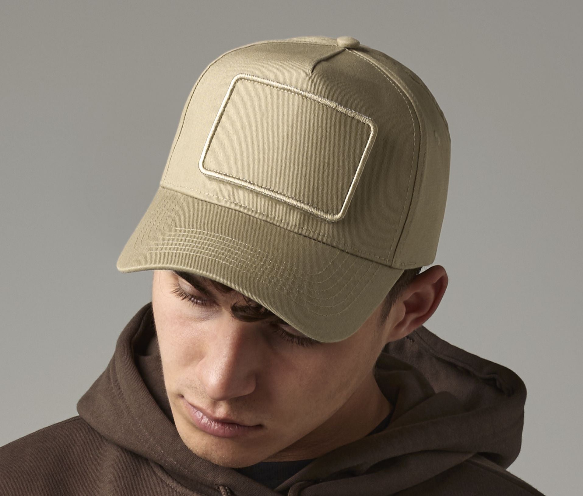 Casquette 5 pans avec patch amovible