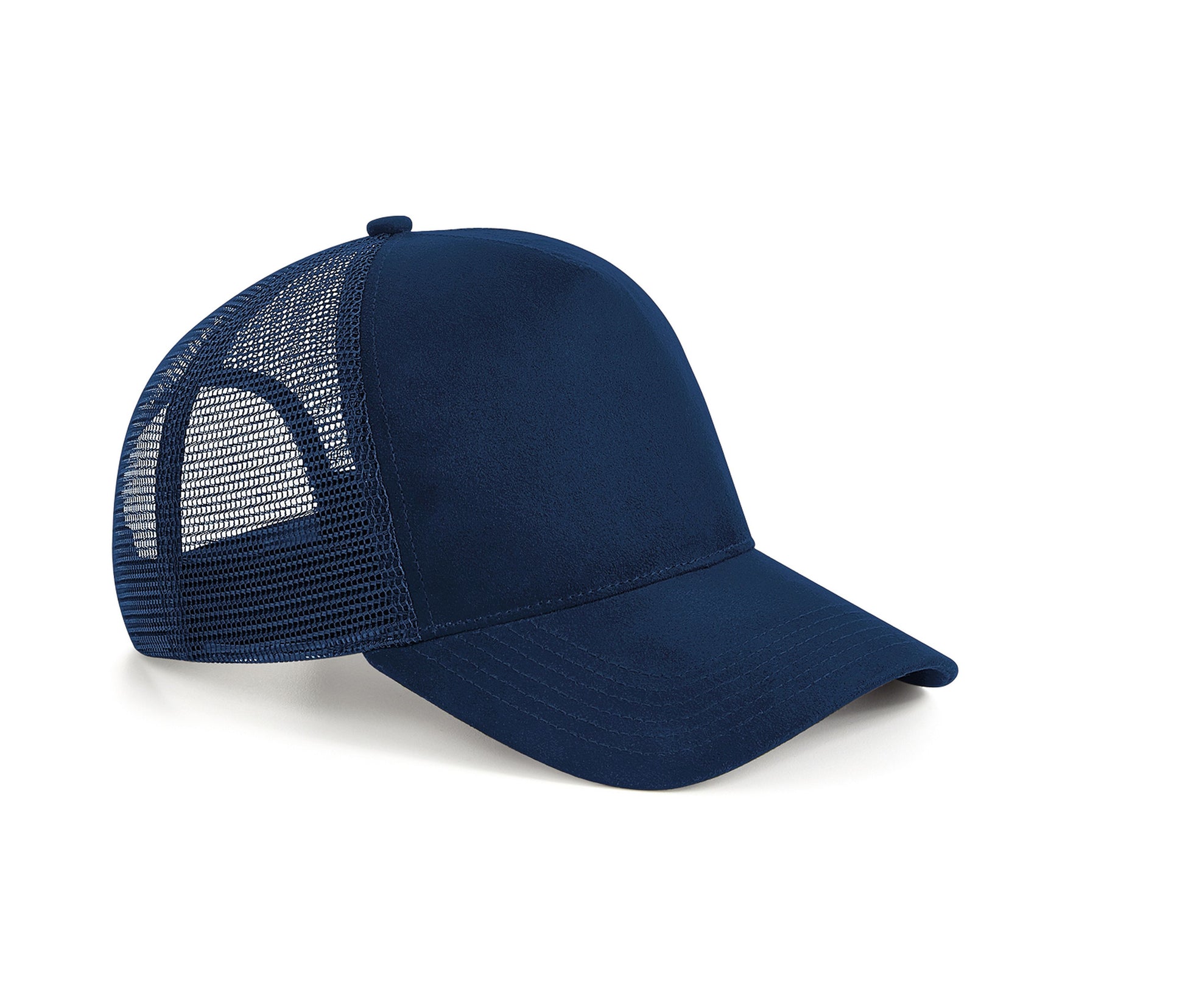 Casquette Filet en Polyester Effet Daim - French Navy