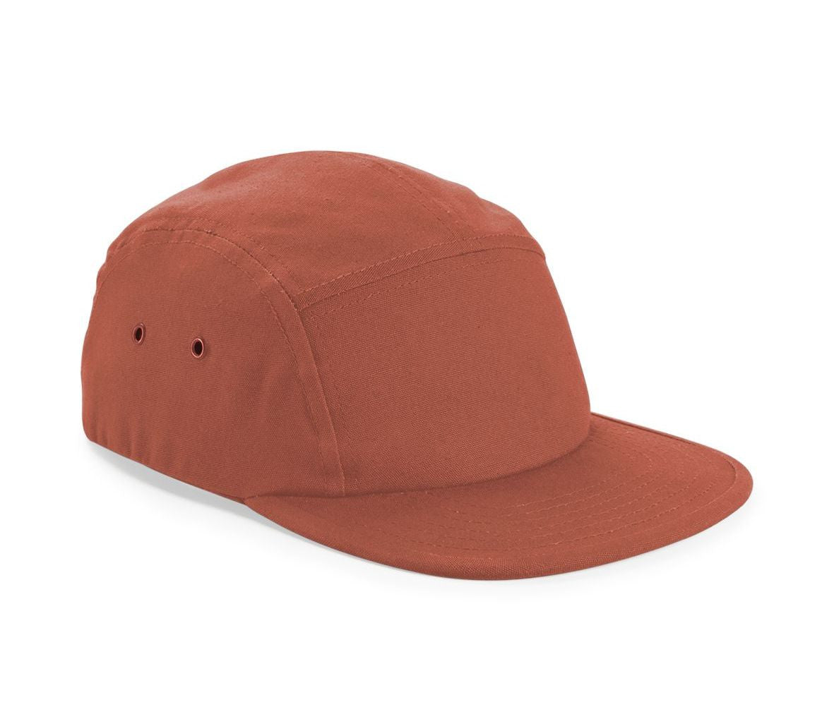 Casquette 5 Pans en Toile - Terracotta