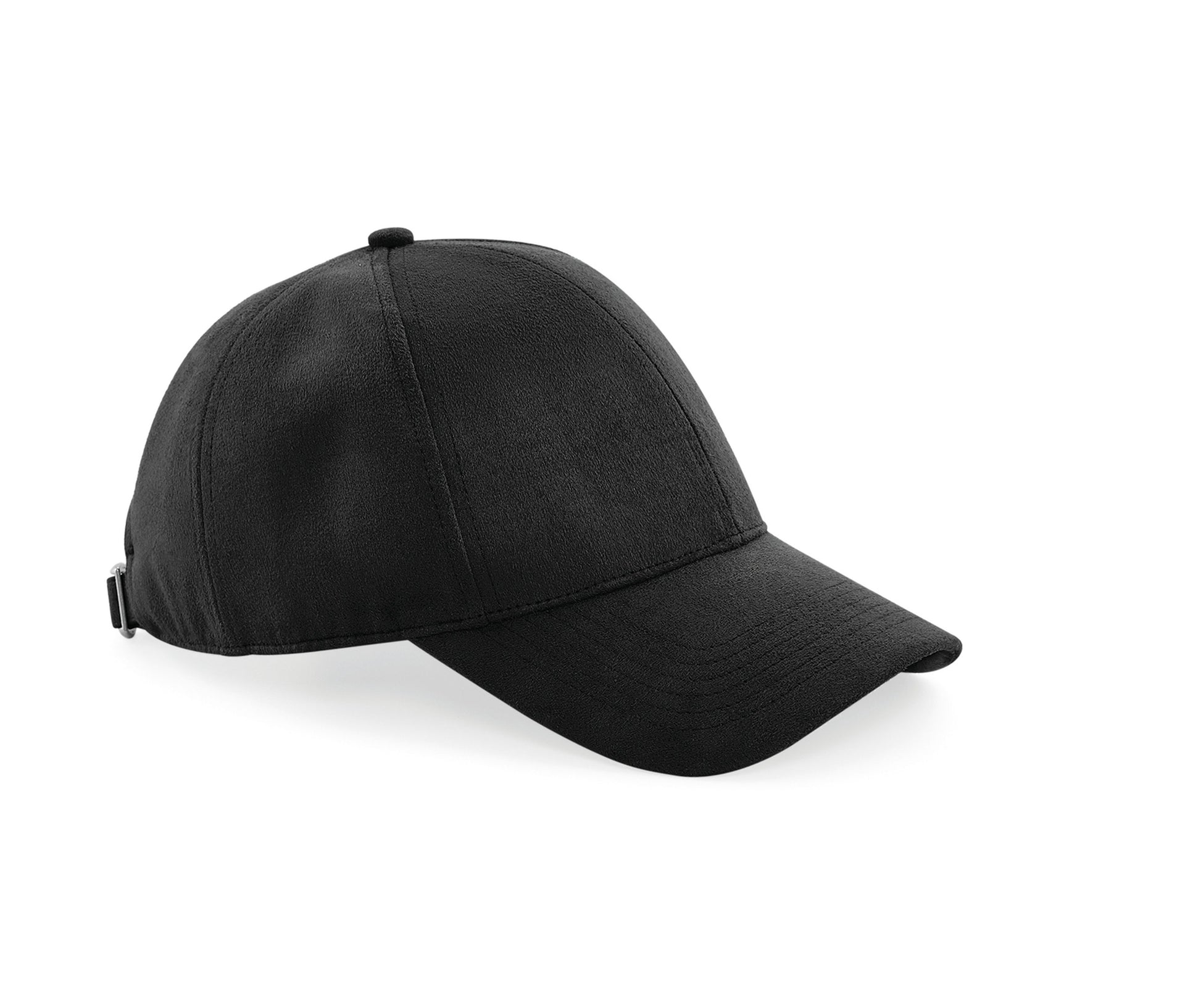 Casquette 6 Pans en Faux Daim - Black