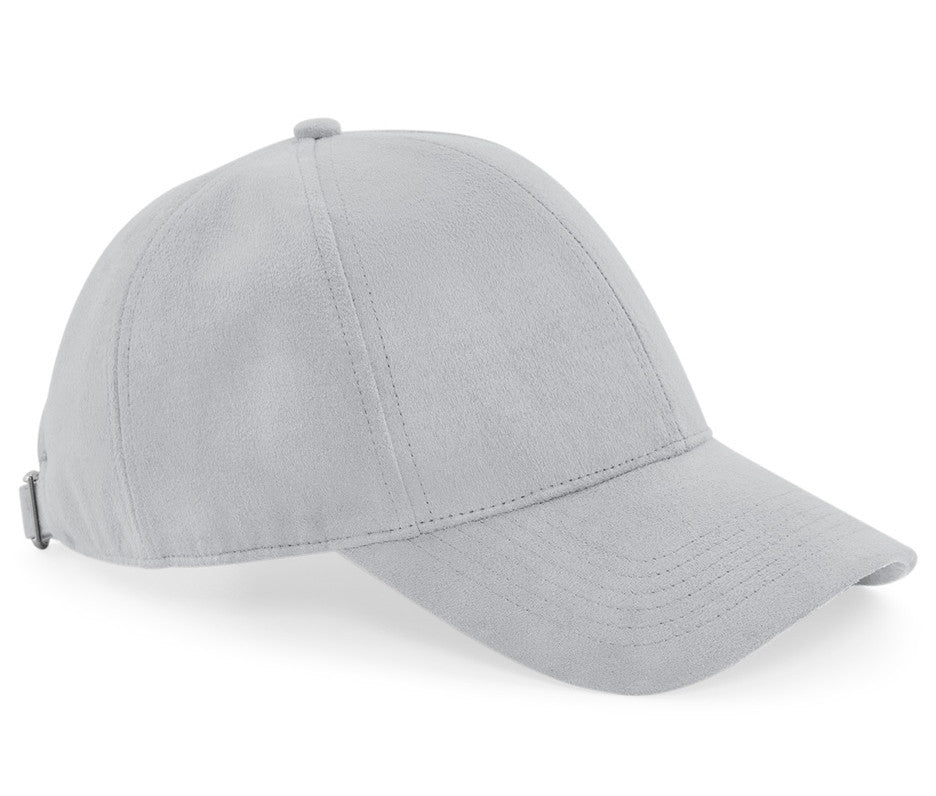 Casquette 6 Pans en Faux Daim - Light Grey
