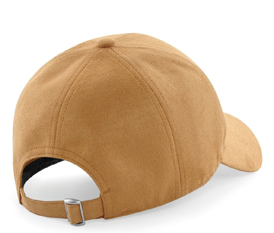 Casquette 6 Pans en Faux Daim - Caramel