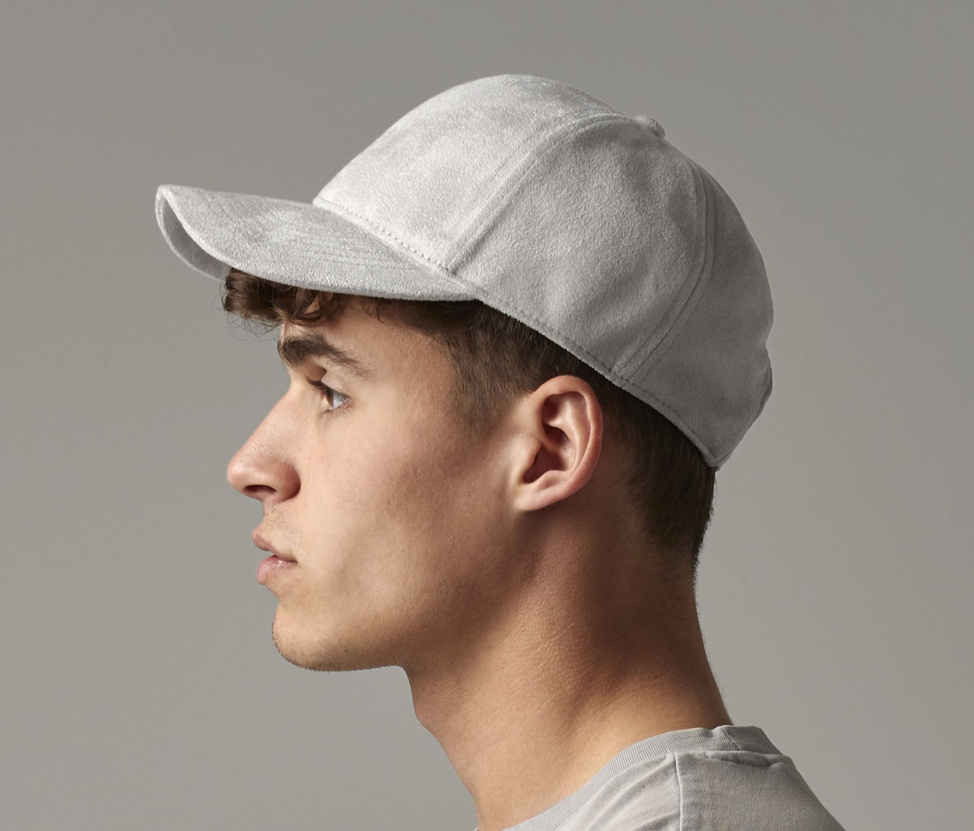 Casquette 6 pans en faux daim