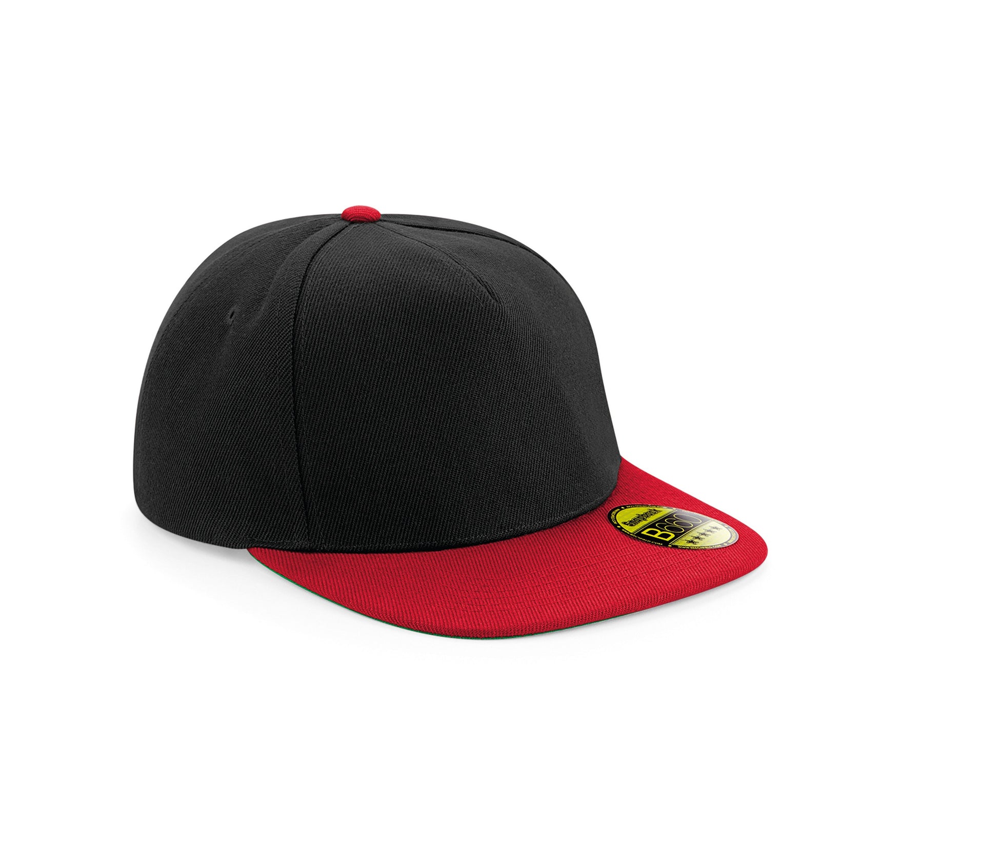 Casquette Style Rappeur Avec Visière Contrastée - Black/classic Red