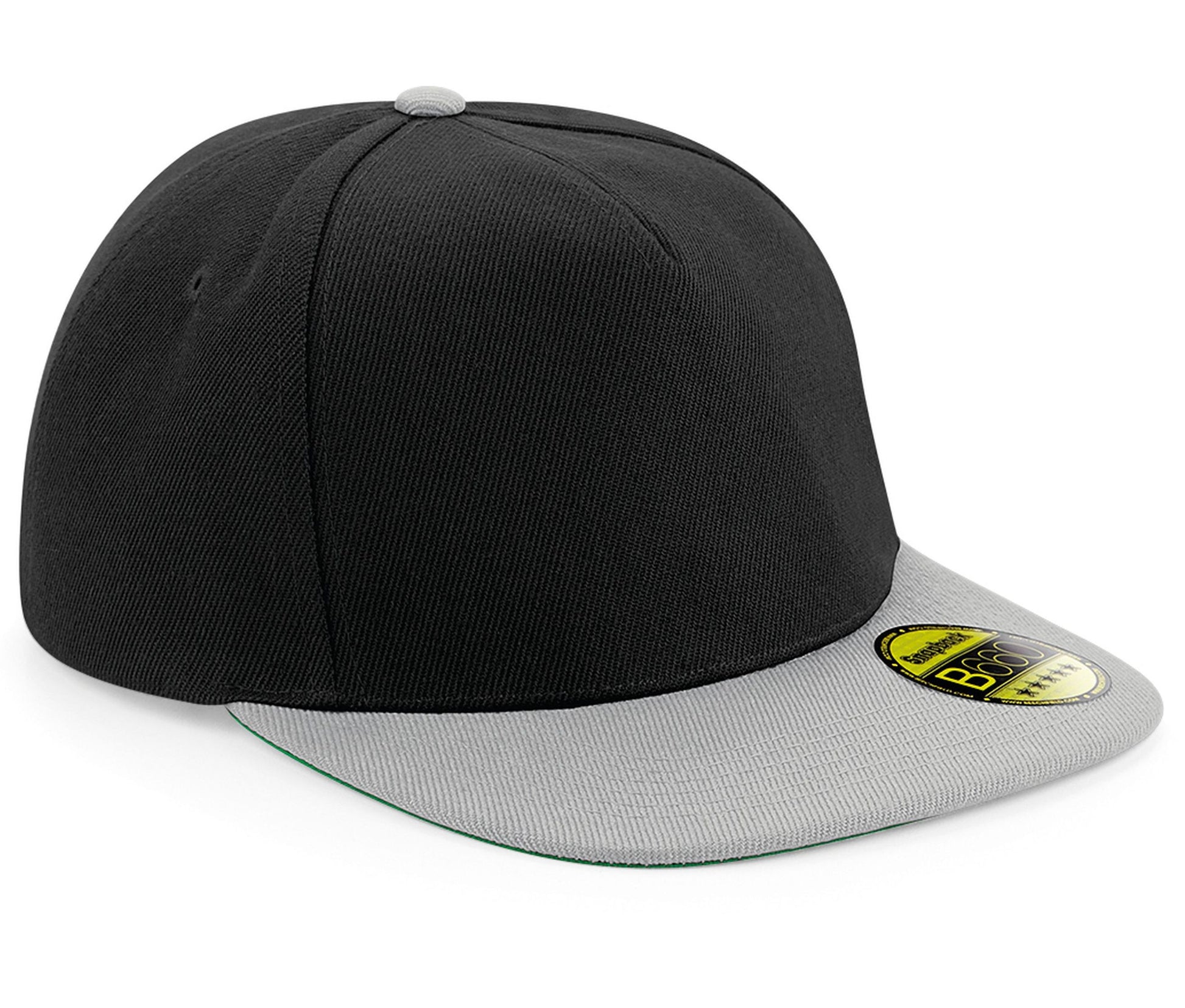 Casquette Style Rappeur Avec Visière Contrastée - Black/light Grey